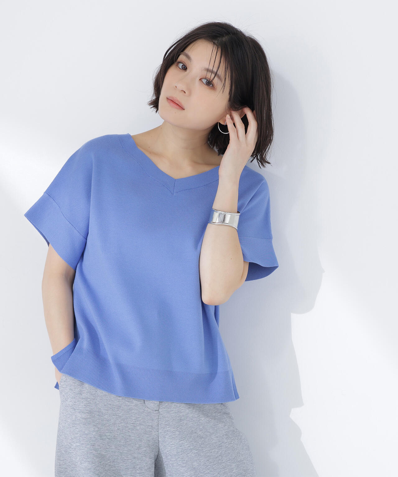 sweet掲載】総針ベーシック Vネックニット | NATURAL BEAUTY BASIC