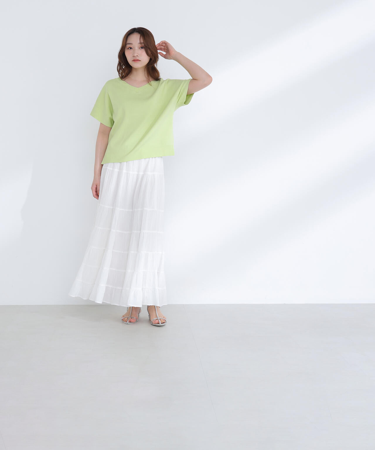 sweet掲載＞総針ベーシック Vネックニット | NATURAL BEAUTY BASIC