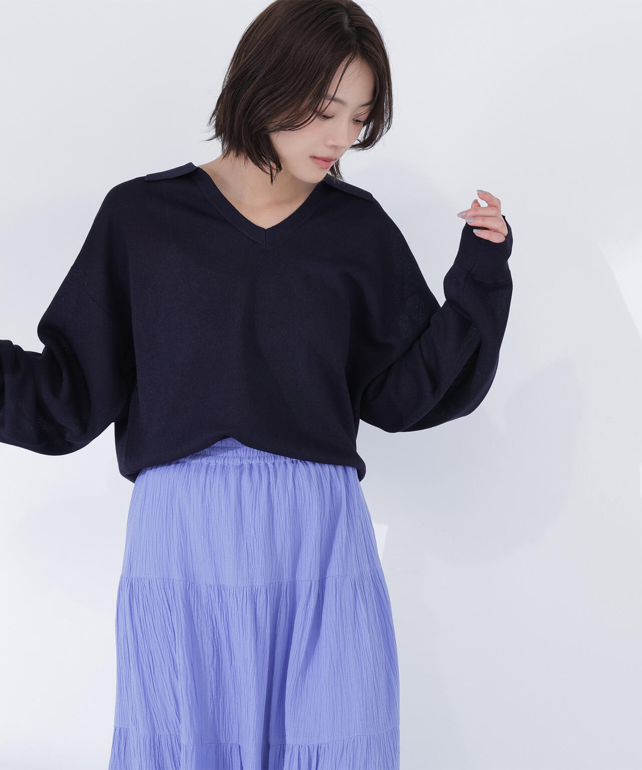 スキッパーフォルムニット | NATURAL BEAUTY BASIC（ナチュラル