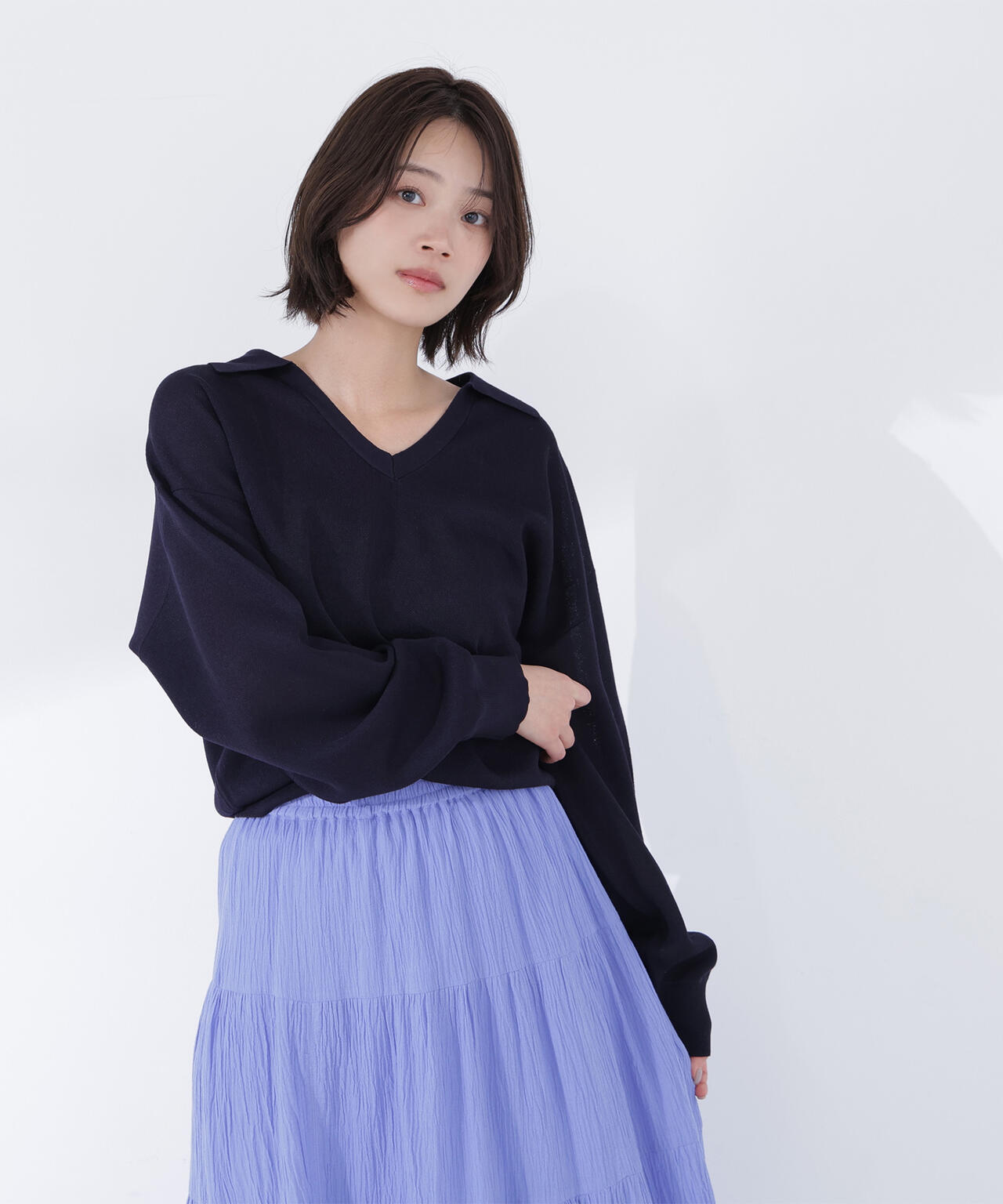 スキッパーフォルムニット | NATURAL BEAUTY BASIC（ナチュラル