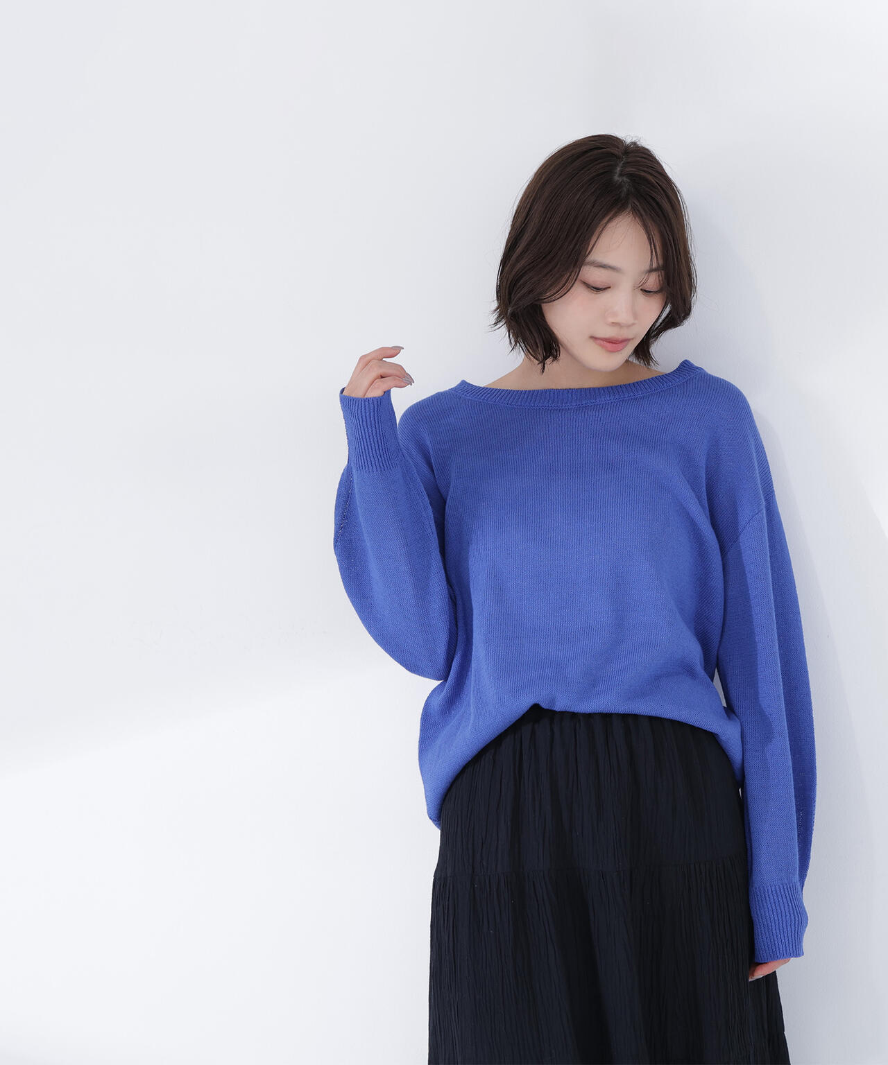 ドライタッチ2wayネックニット | NATURAL BEAUTY BASIC（ナチュラル