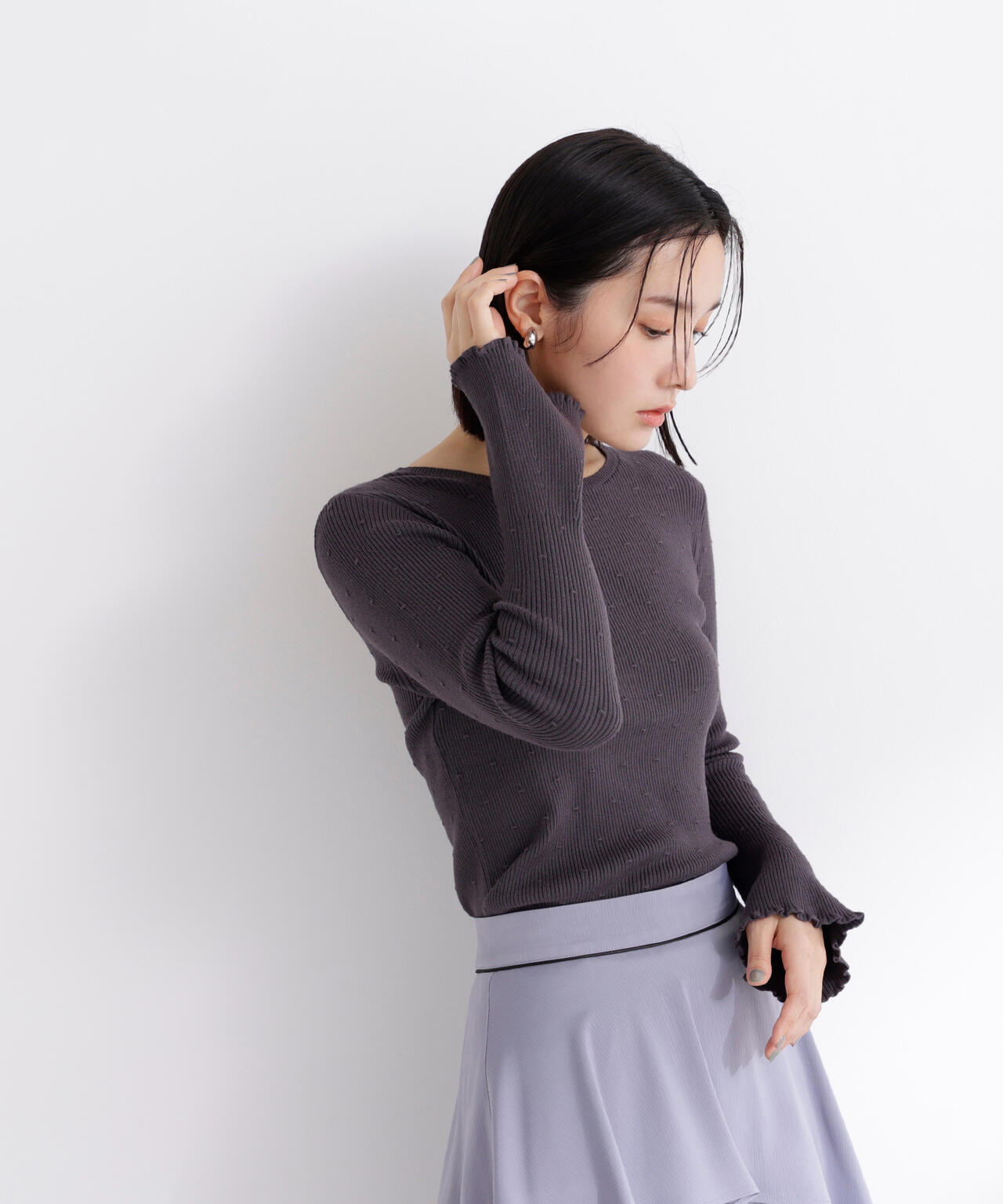 ドットジャガードニット