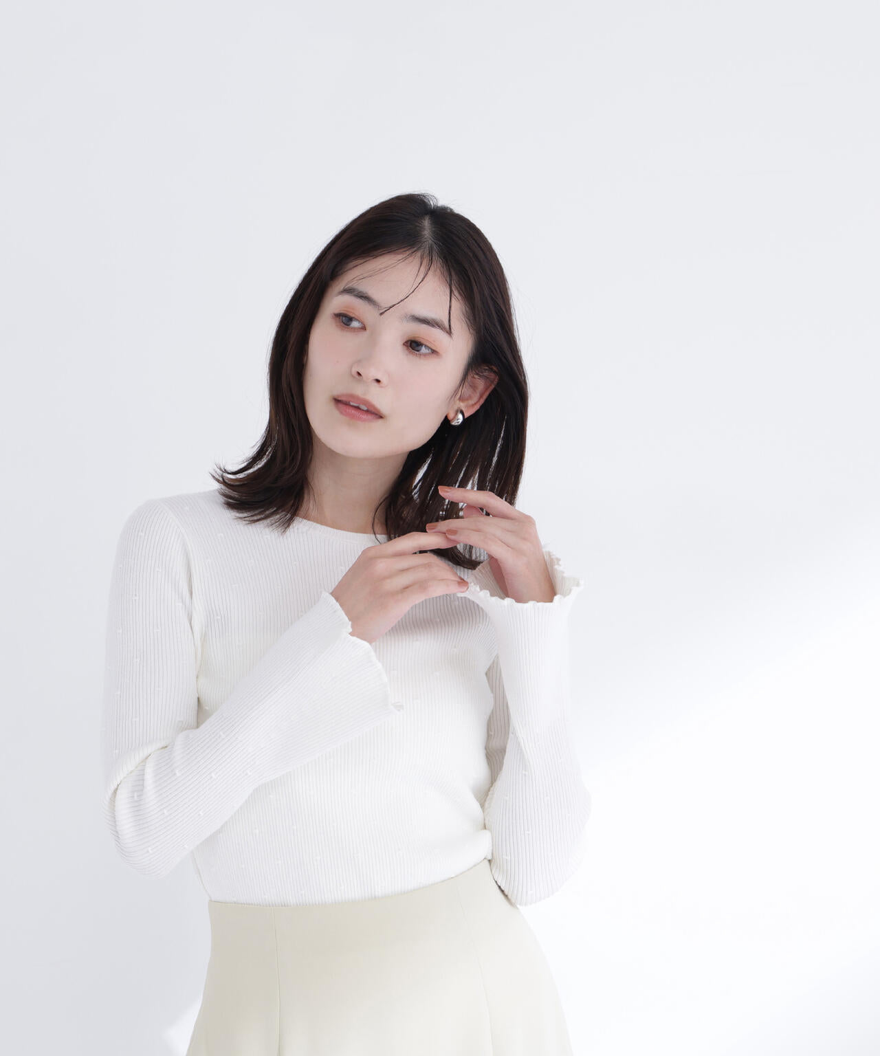 ドットジャガードニット