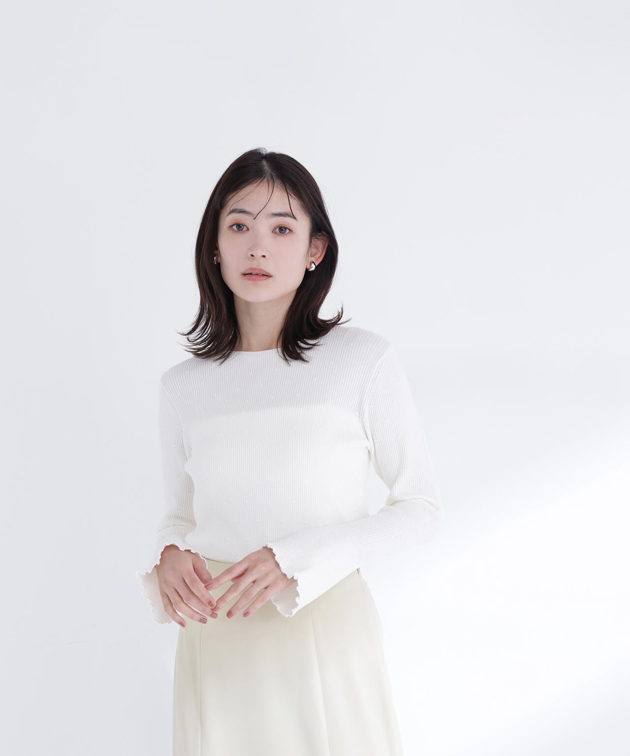 ドットジャガードニット