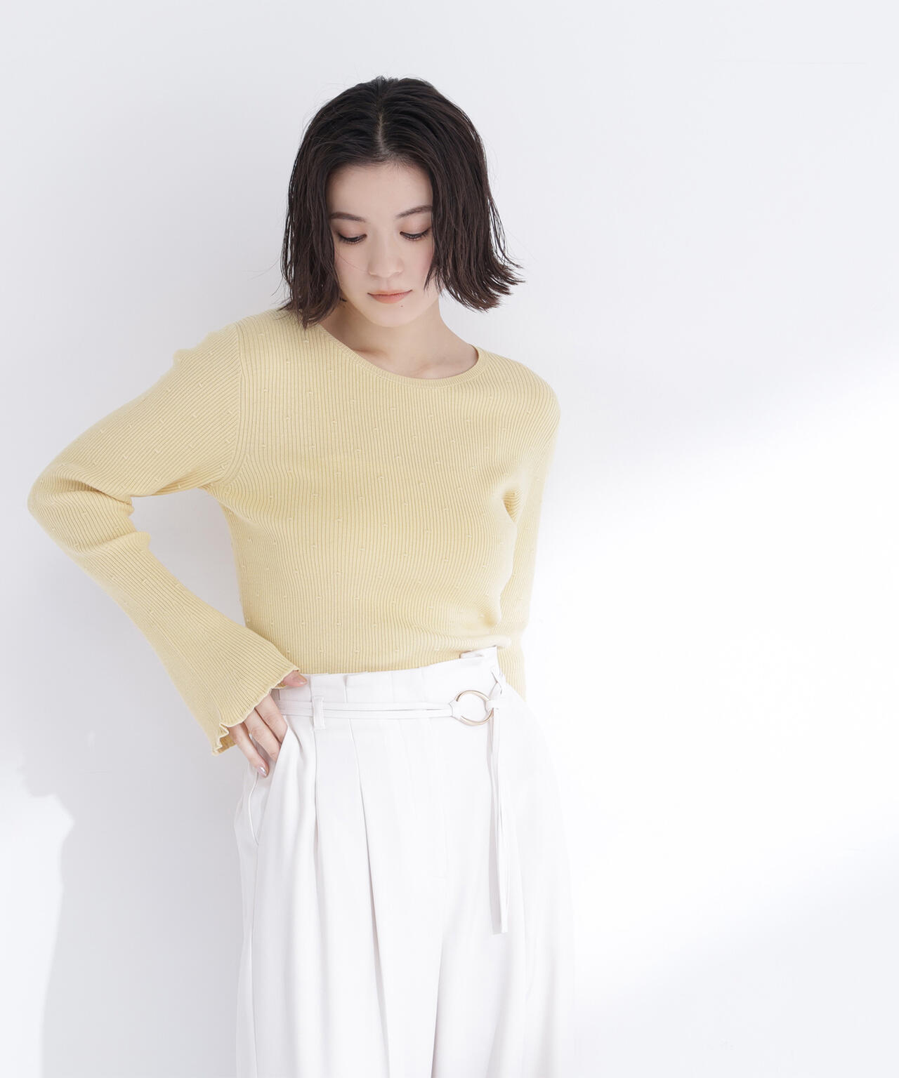 ドットジャガードニット