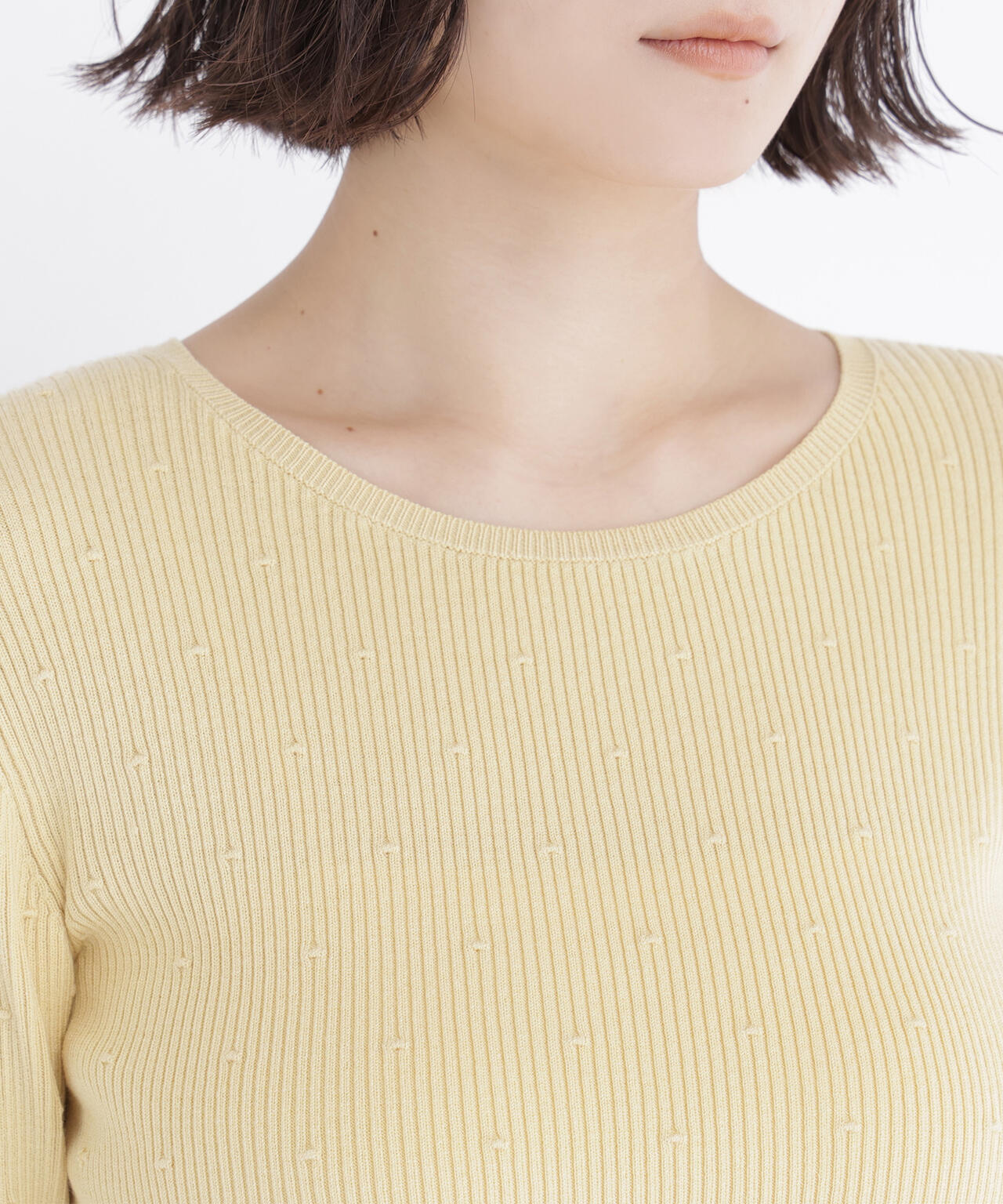 ジャガードコンパクトニット　n.natural beauty basic ドットジャガードニット | NATURAL BEAUTY BASIC（ナチュラル