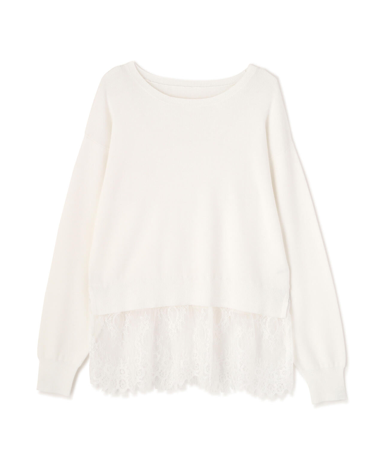 レースドッキングニット