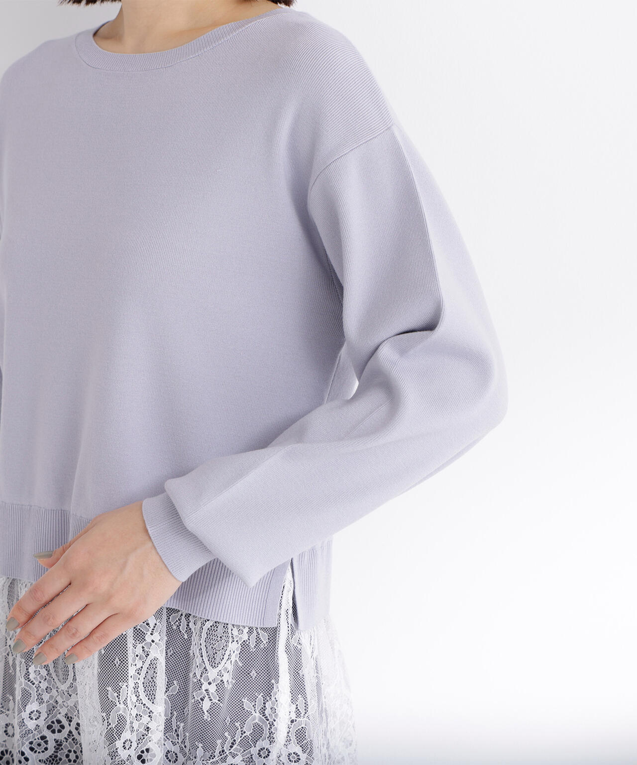 レースドッキングニット