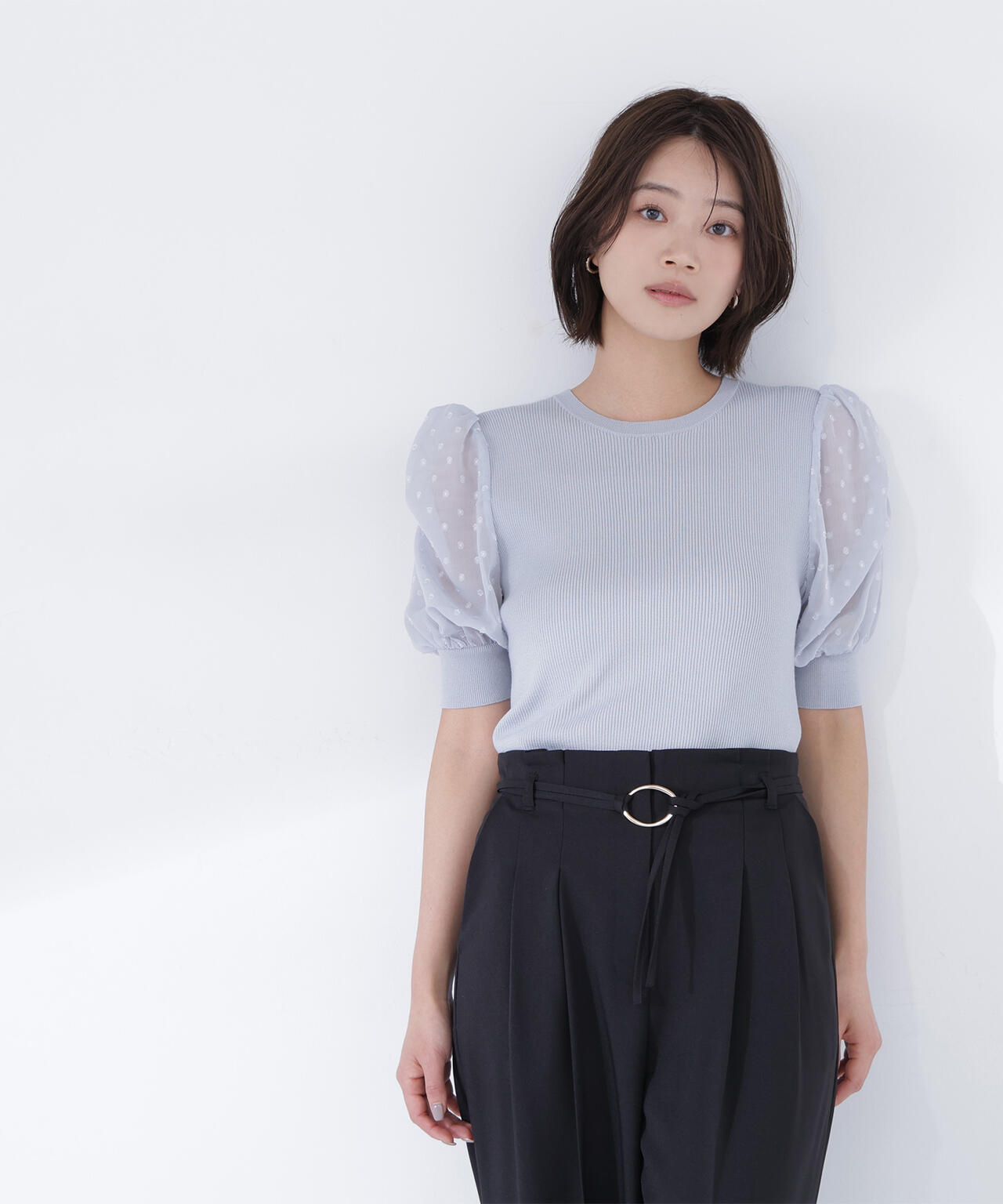 AMERI 新品シアードッキングニット セール】 ◇ニットドッキングドライチノ （ニット・セーター）｜ADORE