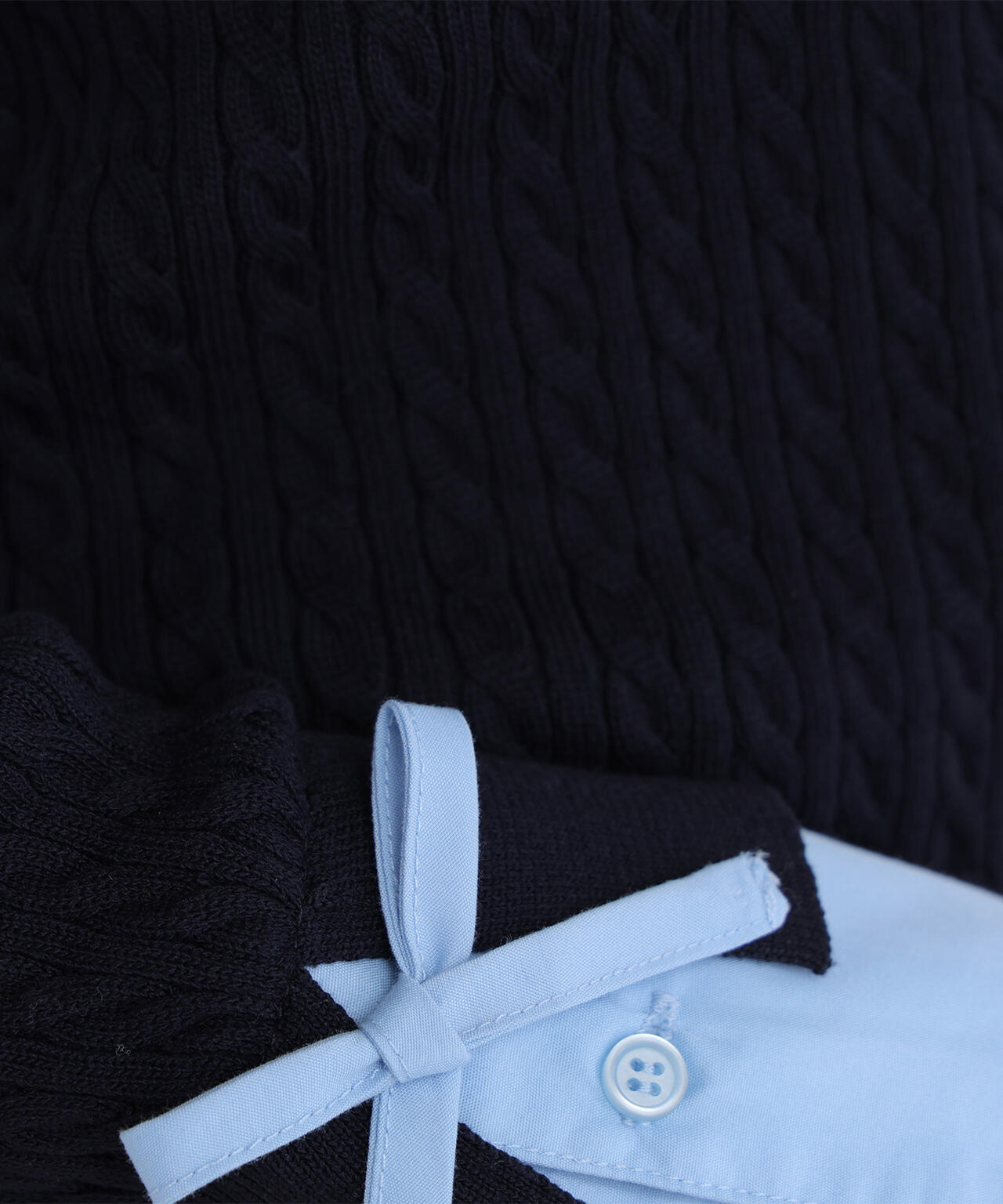 シャツドッキングケーブルニット