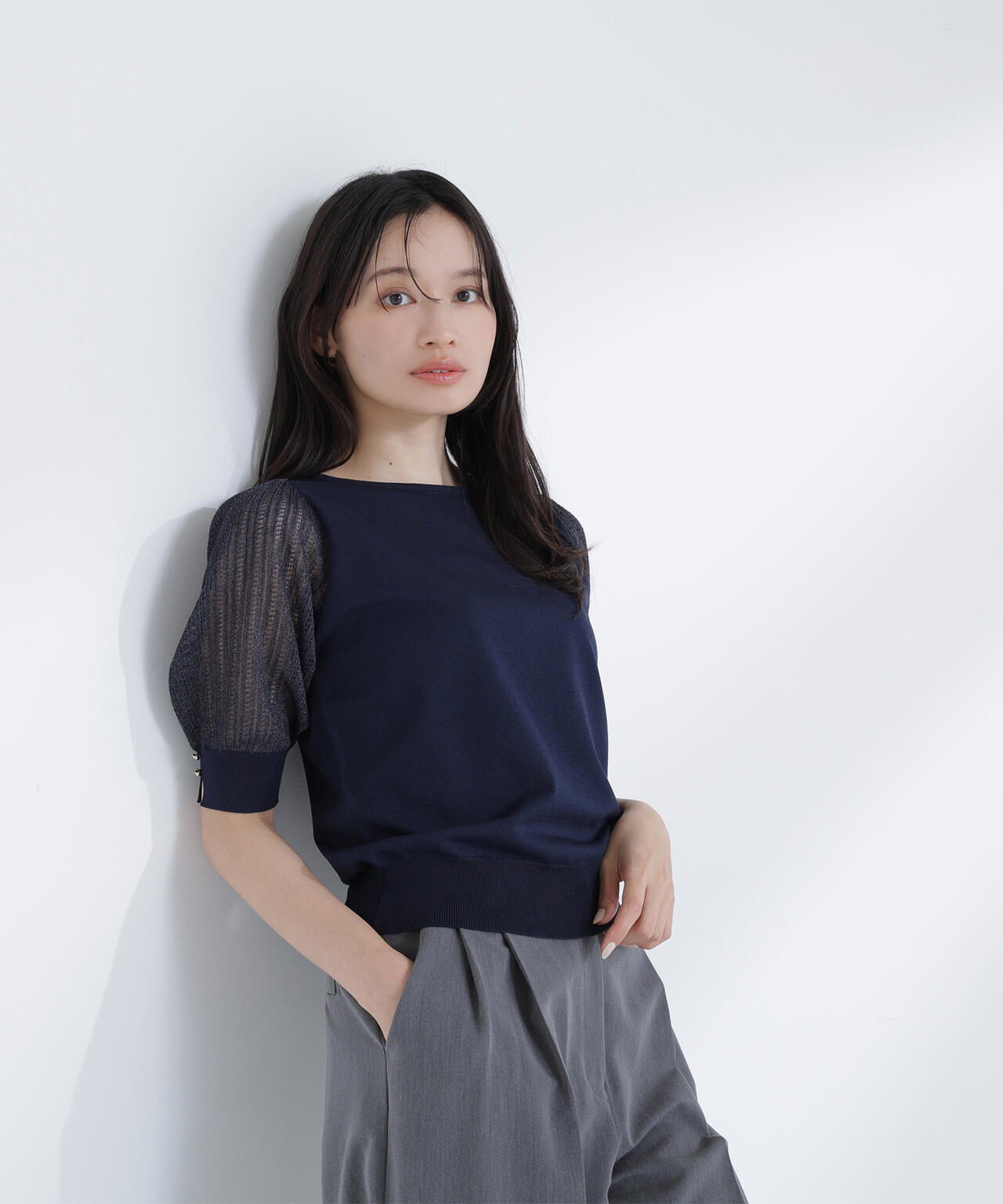 roku  透けニット　新品未使用 6（ロク）の「＜6(ROKU)＞SUKE RIVERSIBLE KNIT/ニット（ニット