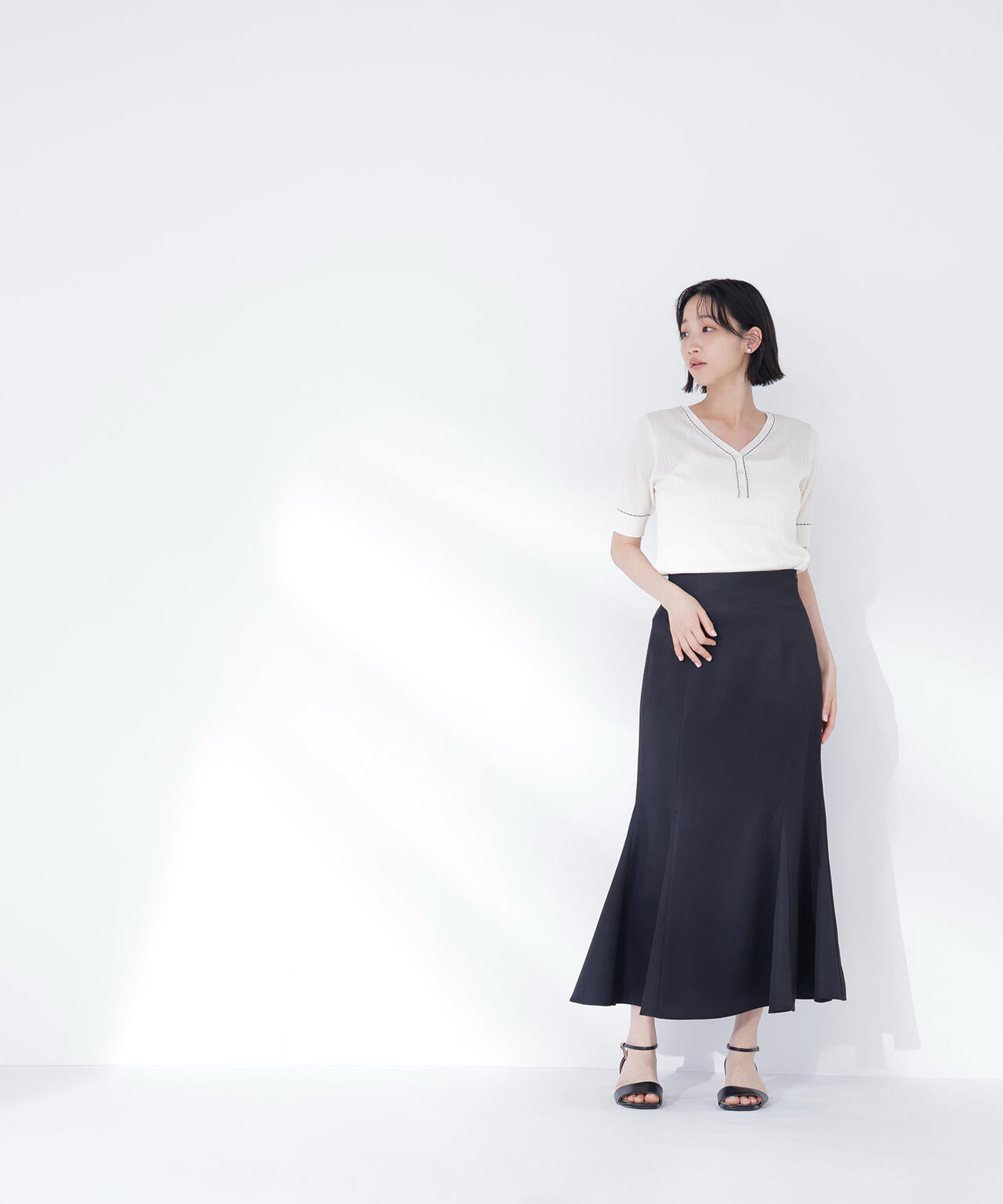 フロントボタンステッチニット | NATURAL BEAUTY BASIC（ナチュラル