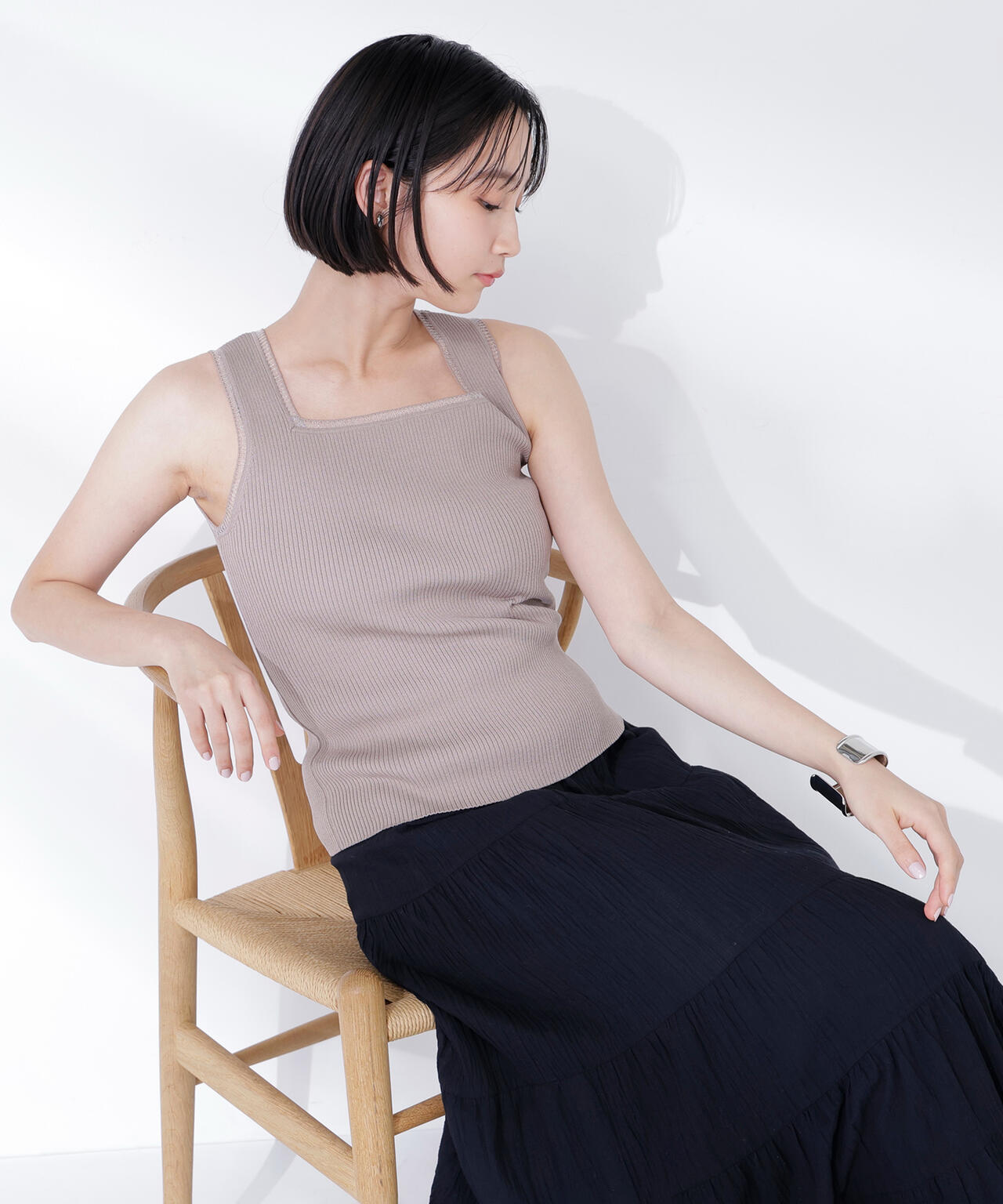 前後2wayニットタンク | NATURAL BEAUTY BASIC（ナチュラル