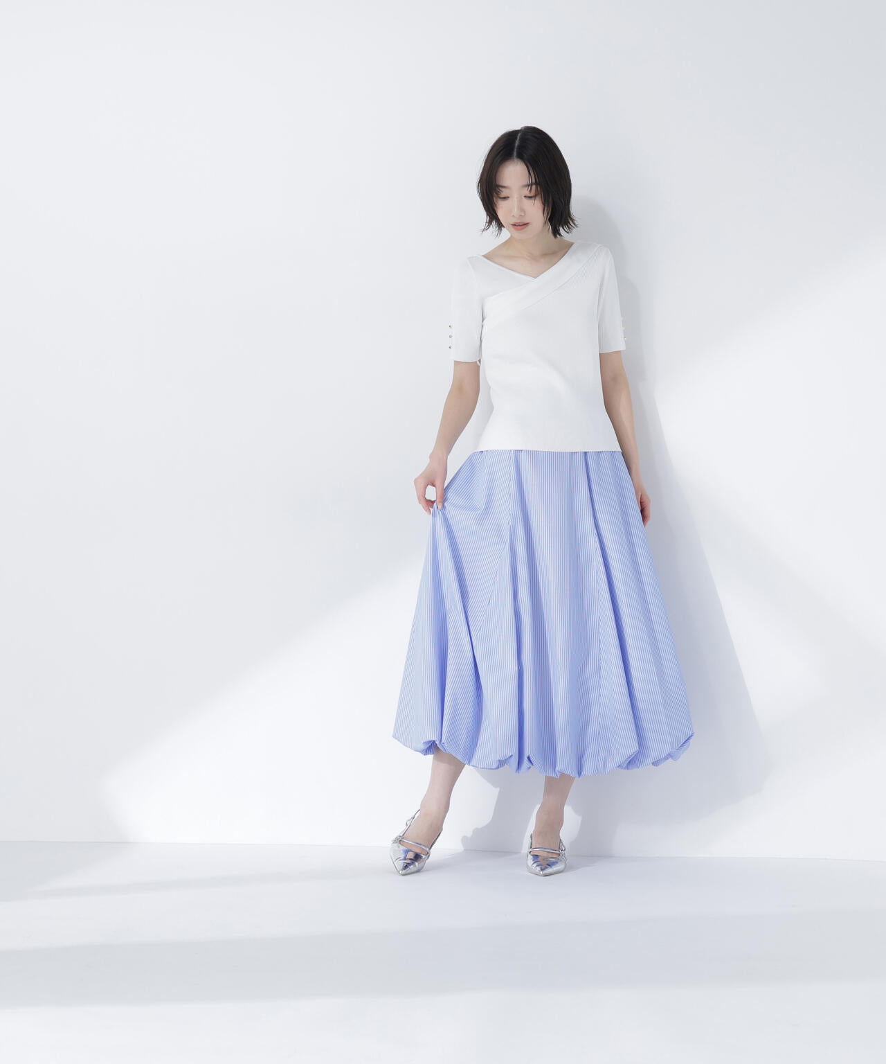 6/12 10:00～6/15 SPECIAL COUPON 対象商品】クロスネックリブニット
