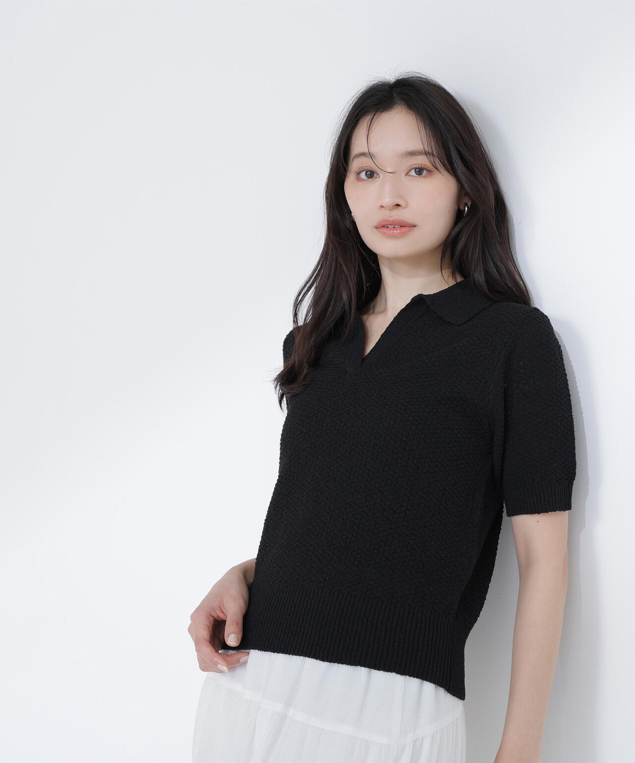 スキッパーポロニット | NATURAL BEAUTY BASIC（ナチュラル