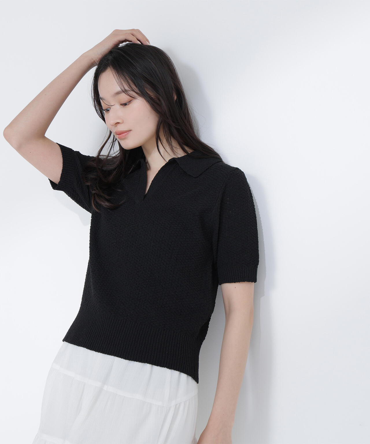 スキッパーポロニット | NATURAL BEAUTY BASIC（ナチュラル