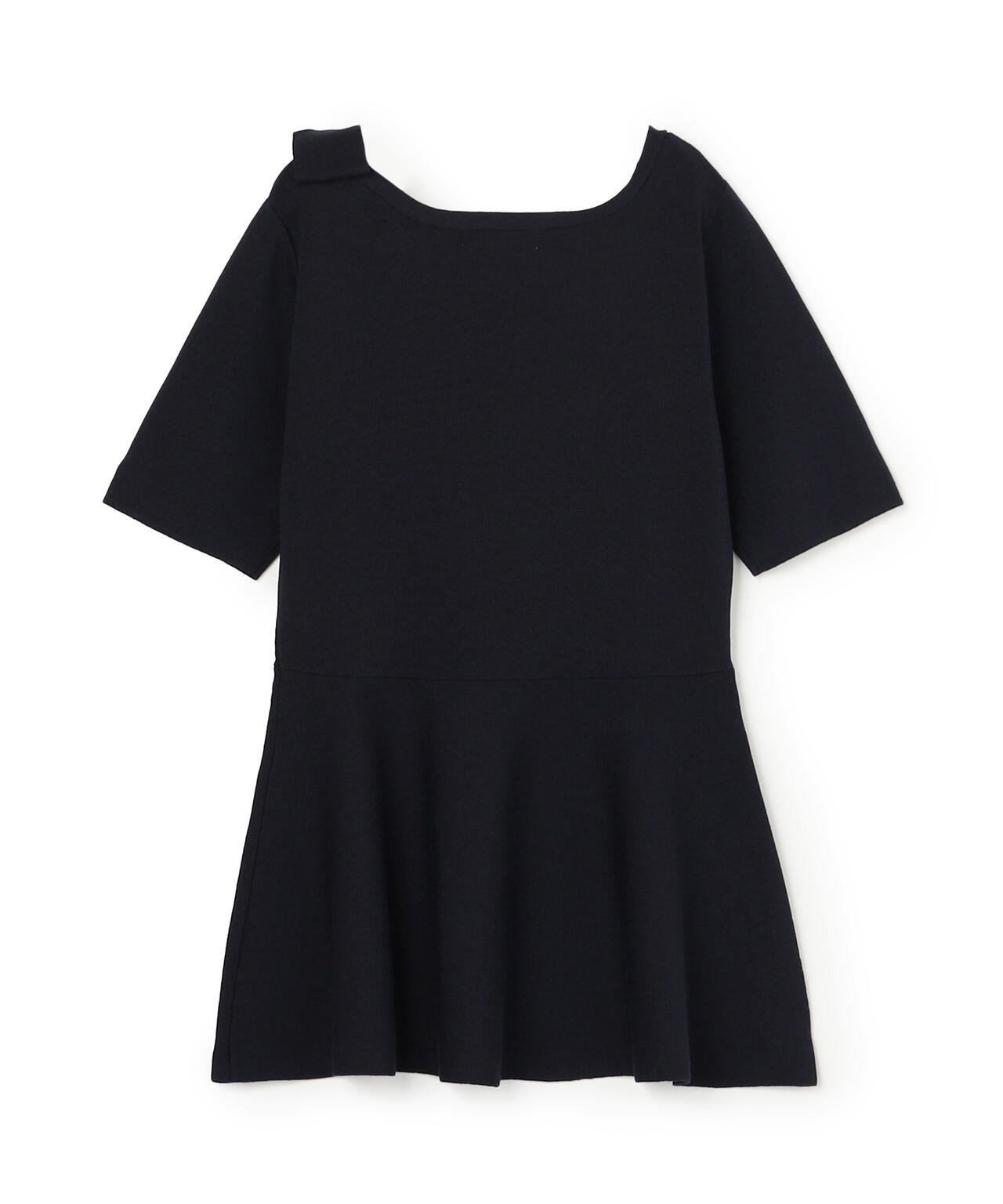 【6/5～6/7 オンライン限定2buy10%OFF対象】サイドリボンペプラムニット