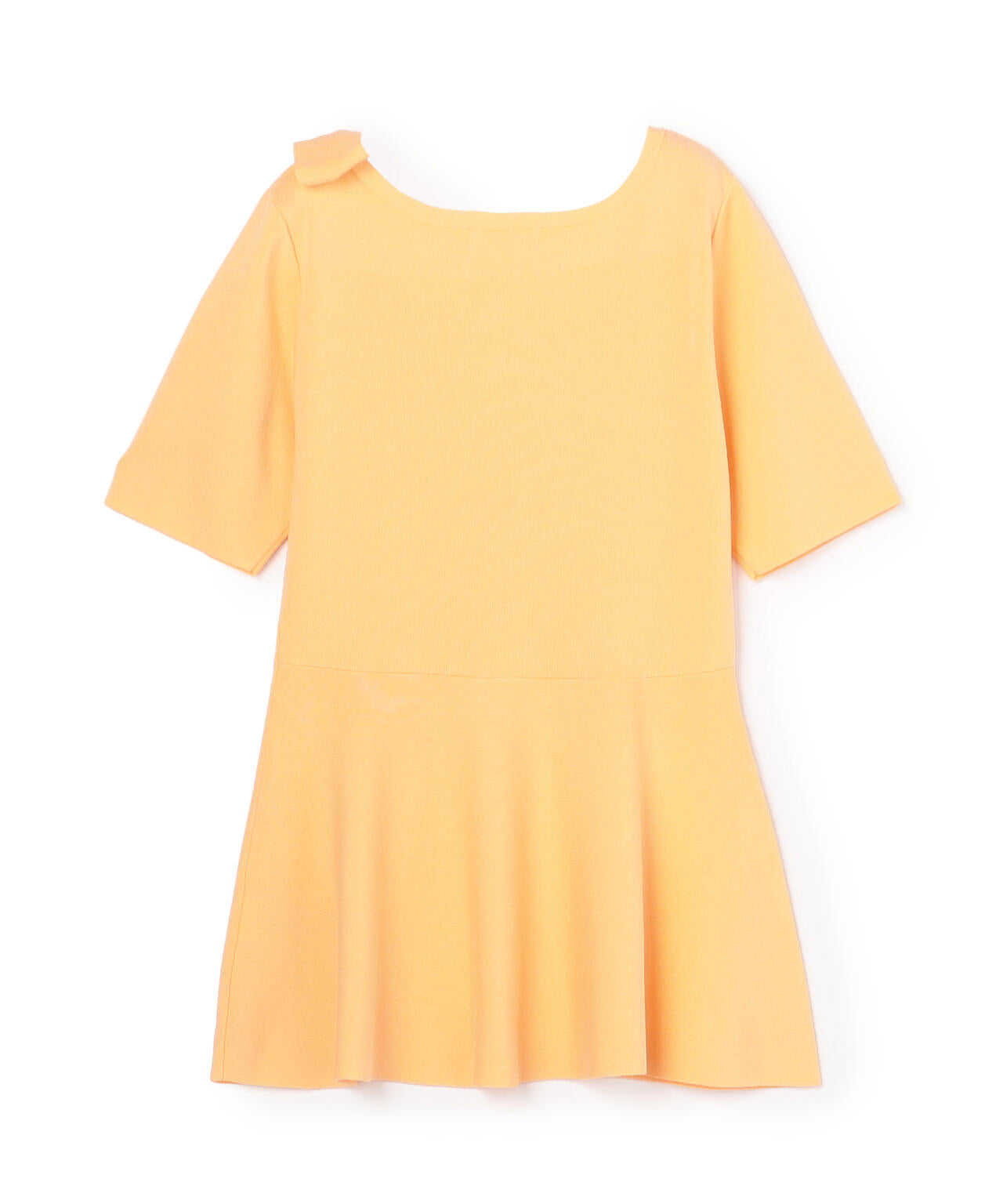 【6/5～6/7 オンライン限定2buy10%OFF対象】サイドリボンペプラムニット