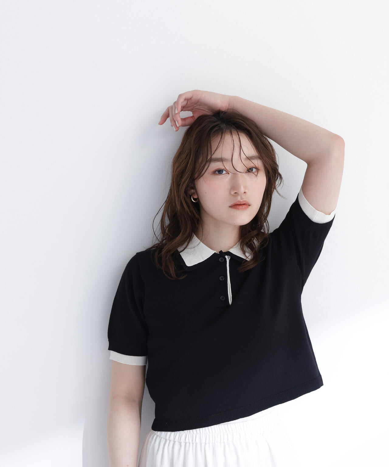 ダブルカラーポロニット | NATURAL BEAUTY BASIC（ナチュラル
