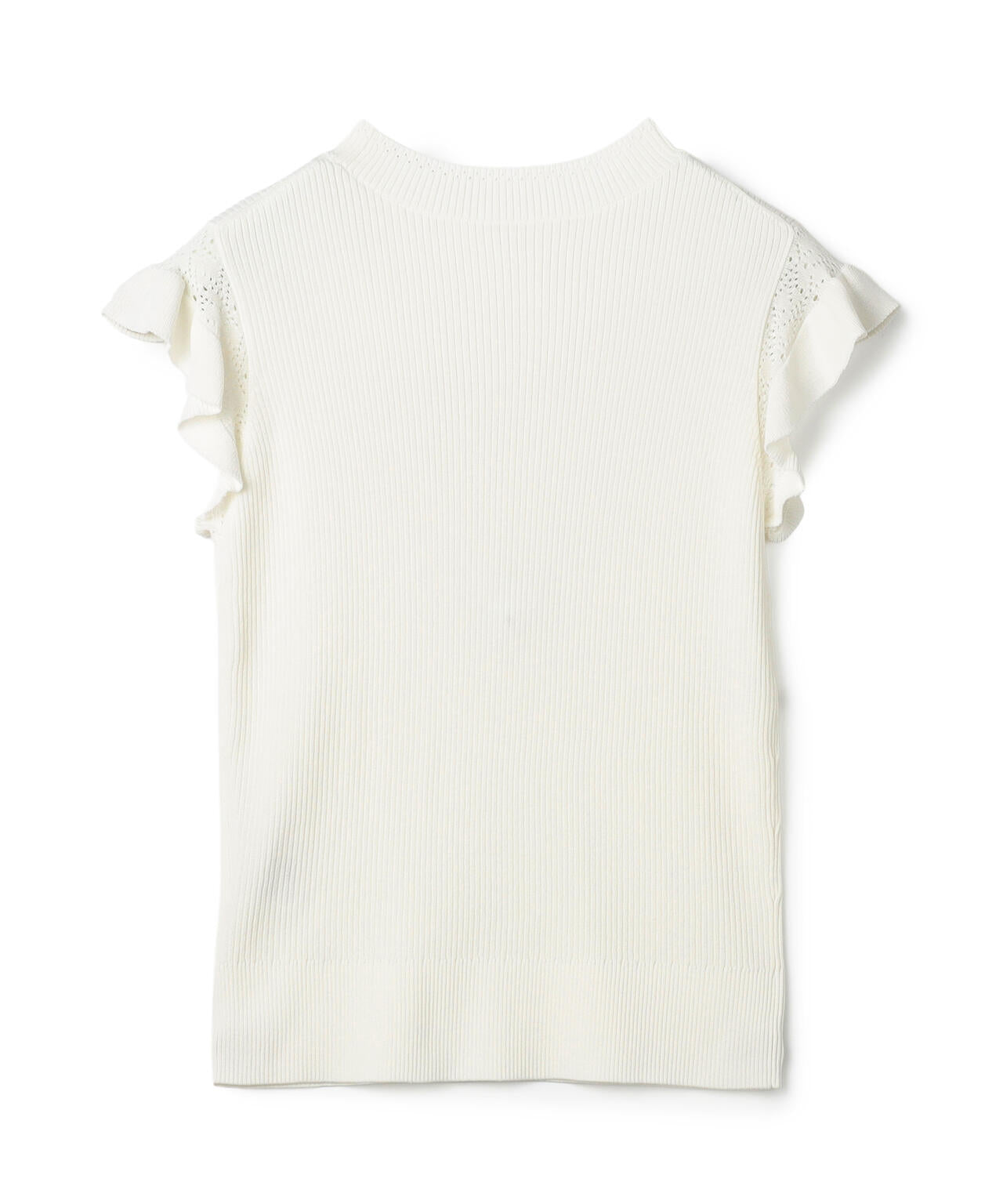 【新品未使用】MARK & LONA フリルアイレットニット 38 裏地付 アイレットフリルニット | NATURAL BEAUTY BASIC（ナチュラル