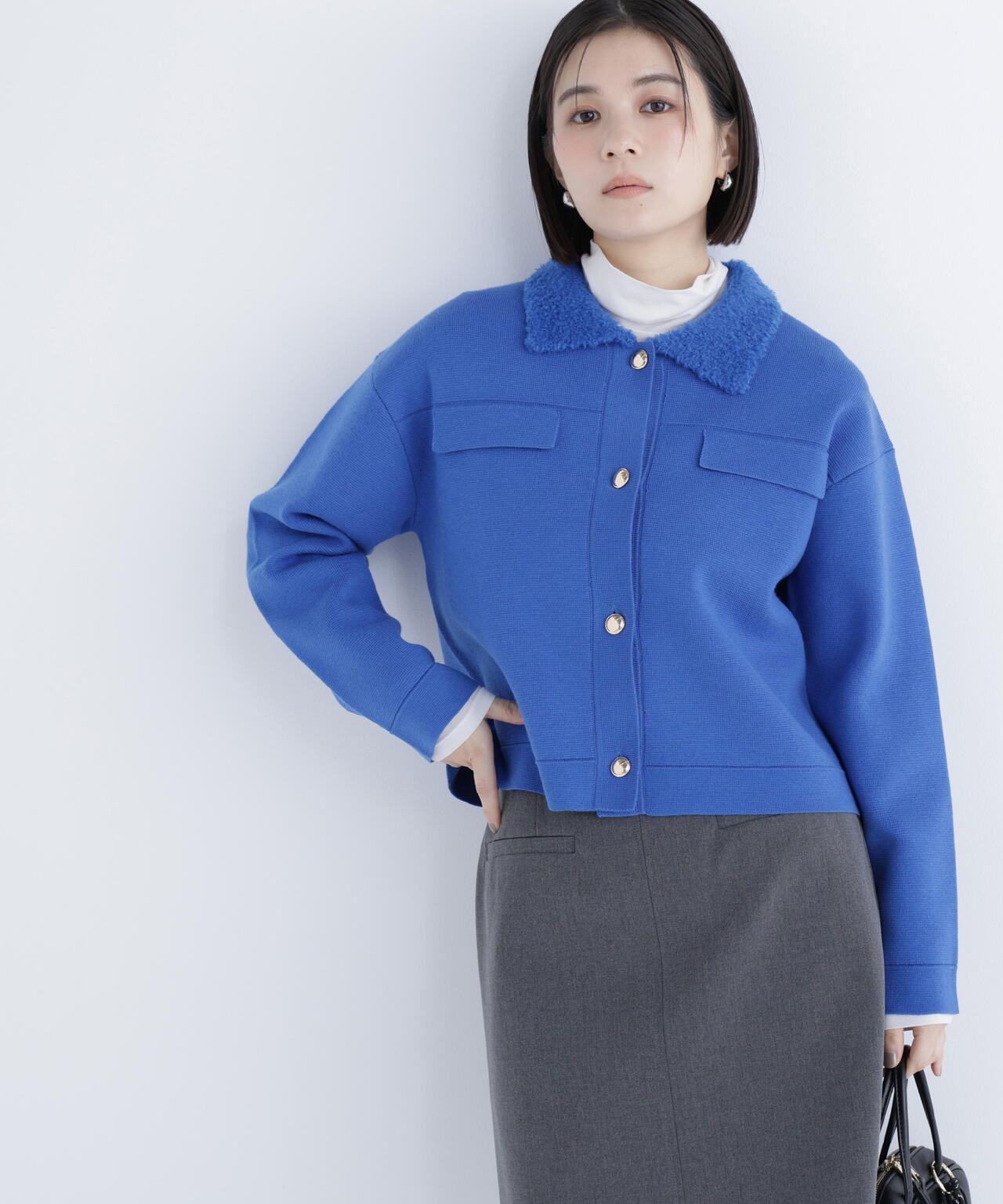 ループカラーニットジャケット | NATURAL BEAUTY BASIC（ナチュラル