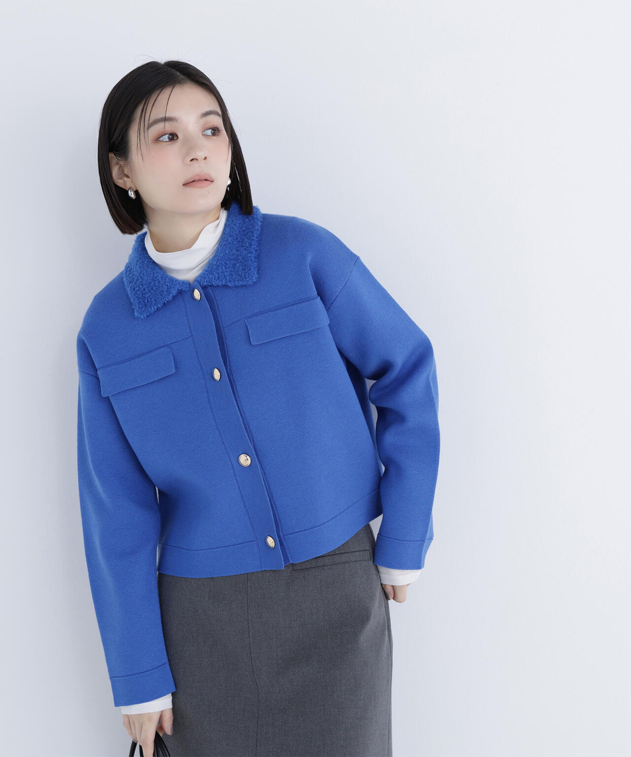 ループカラーニットジャケット | NATURAL BEAUTY BASIC（ナチュラル