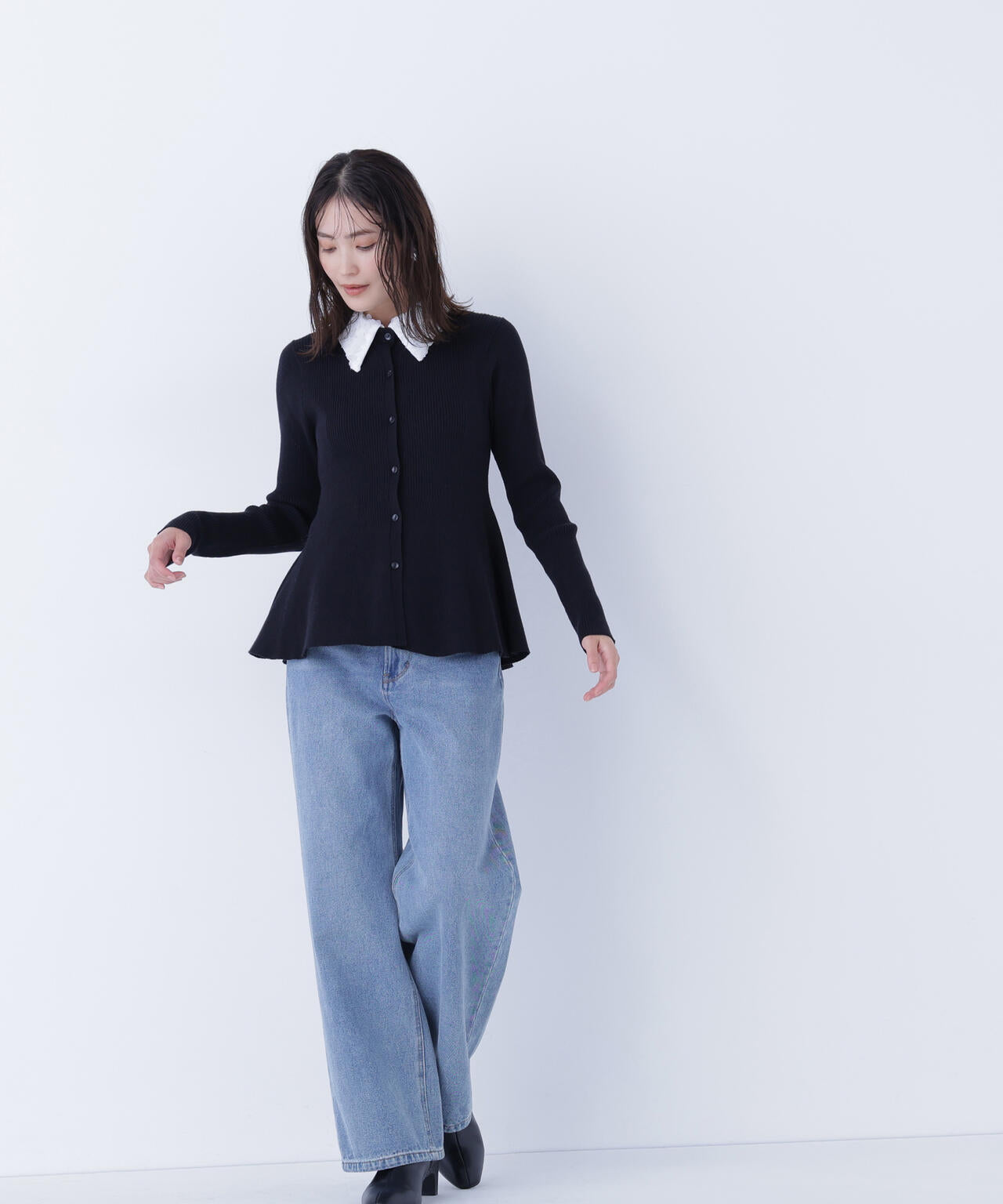 2wayカラーペプラムニット | NATURAL BEAUTY BASIC（ナチュラル