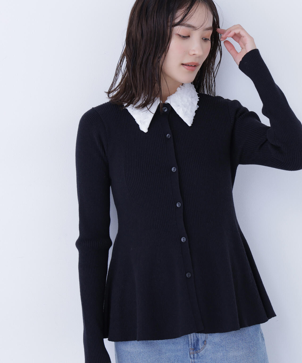 2wayカラーペプラムニット | NATURAL BEAUTY BASIC（ナチュラル