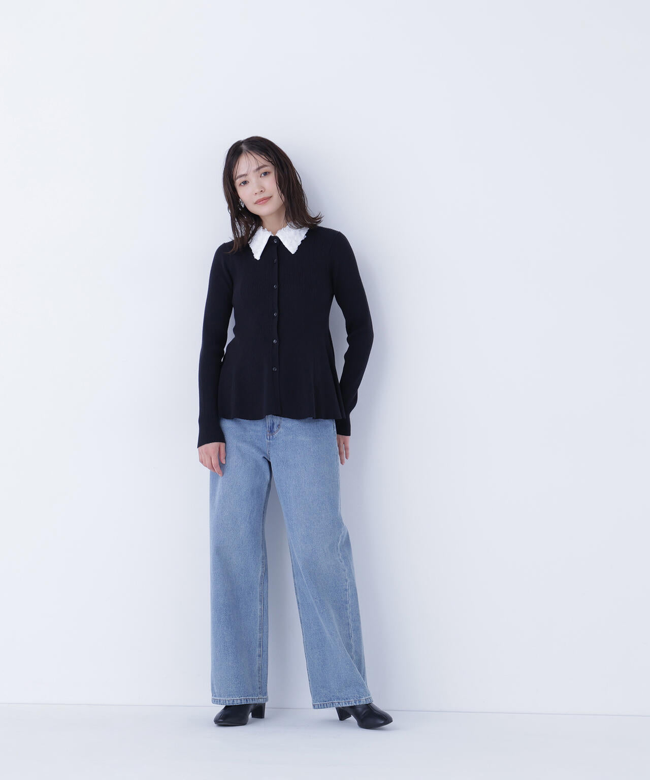 2wayカラーペプラムニット | NATURAL BEAUTY BASIC（ナチュラル