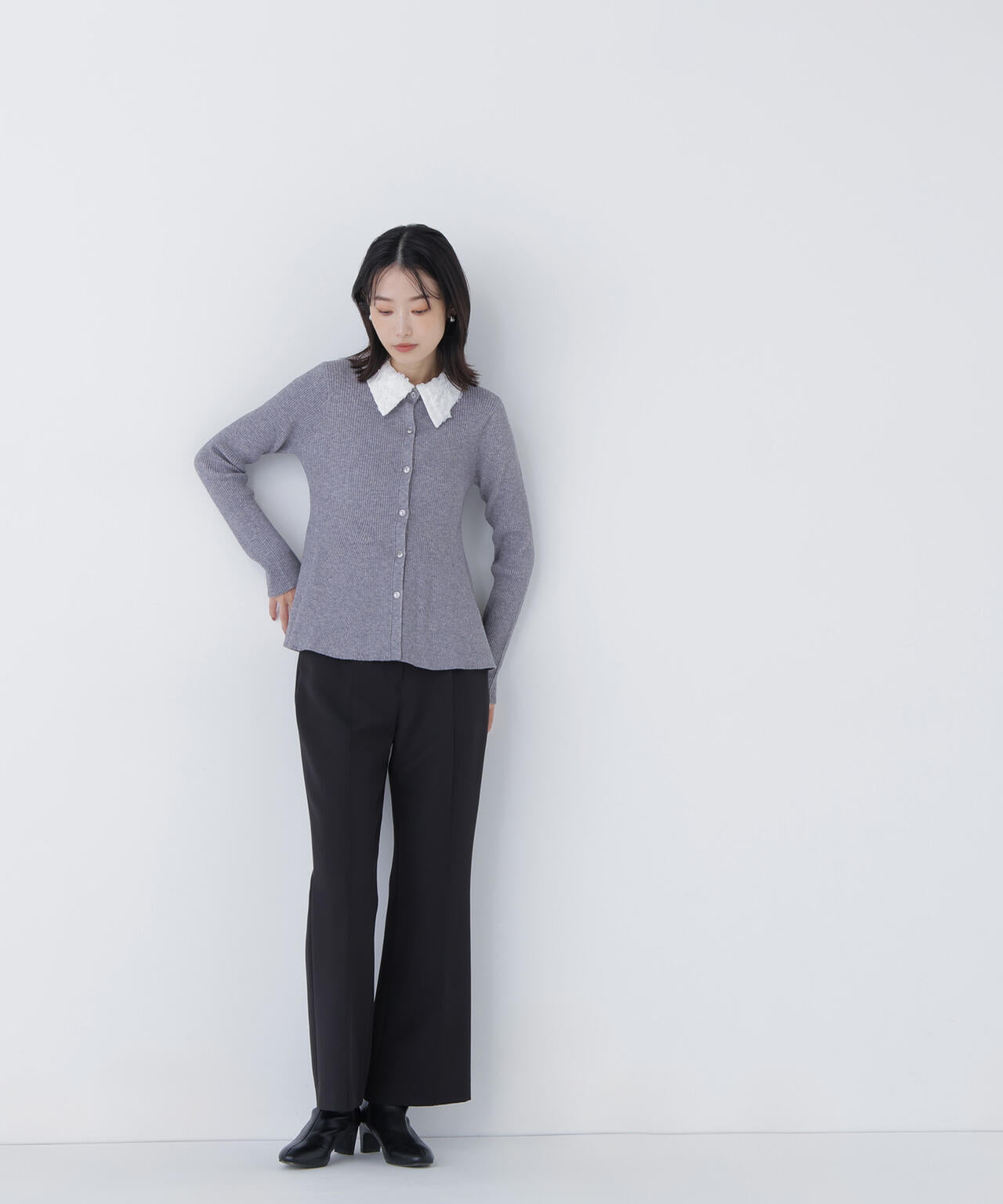 ナチュラルビューティーベーシック 2wayカラーペプラムニット 2wayカラーペプラムニット | NATURAL BEAUTY BASIC（ナチュラル