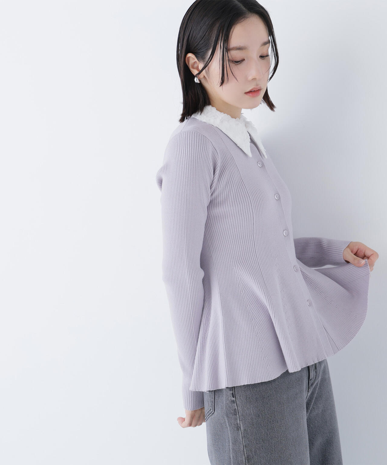 ナチュラルビューティーベーシック（NATURAL BEAUTY BASIC）/2wayカラーペプラムニット 2wayカラーペプラムニット | NATURAL BEAUTY BASIC（ナチュラル