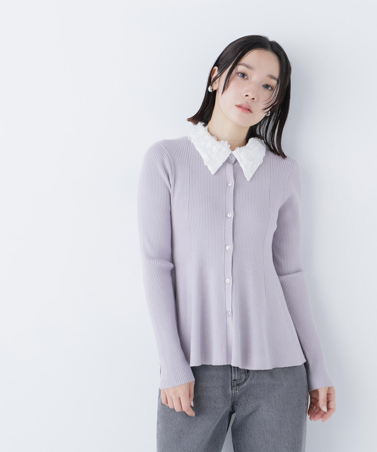 2wayカラーペプラムニット | NATURAL BEAUTY BASIC（ナチュラル