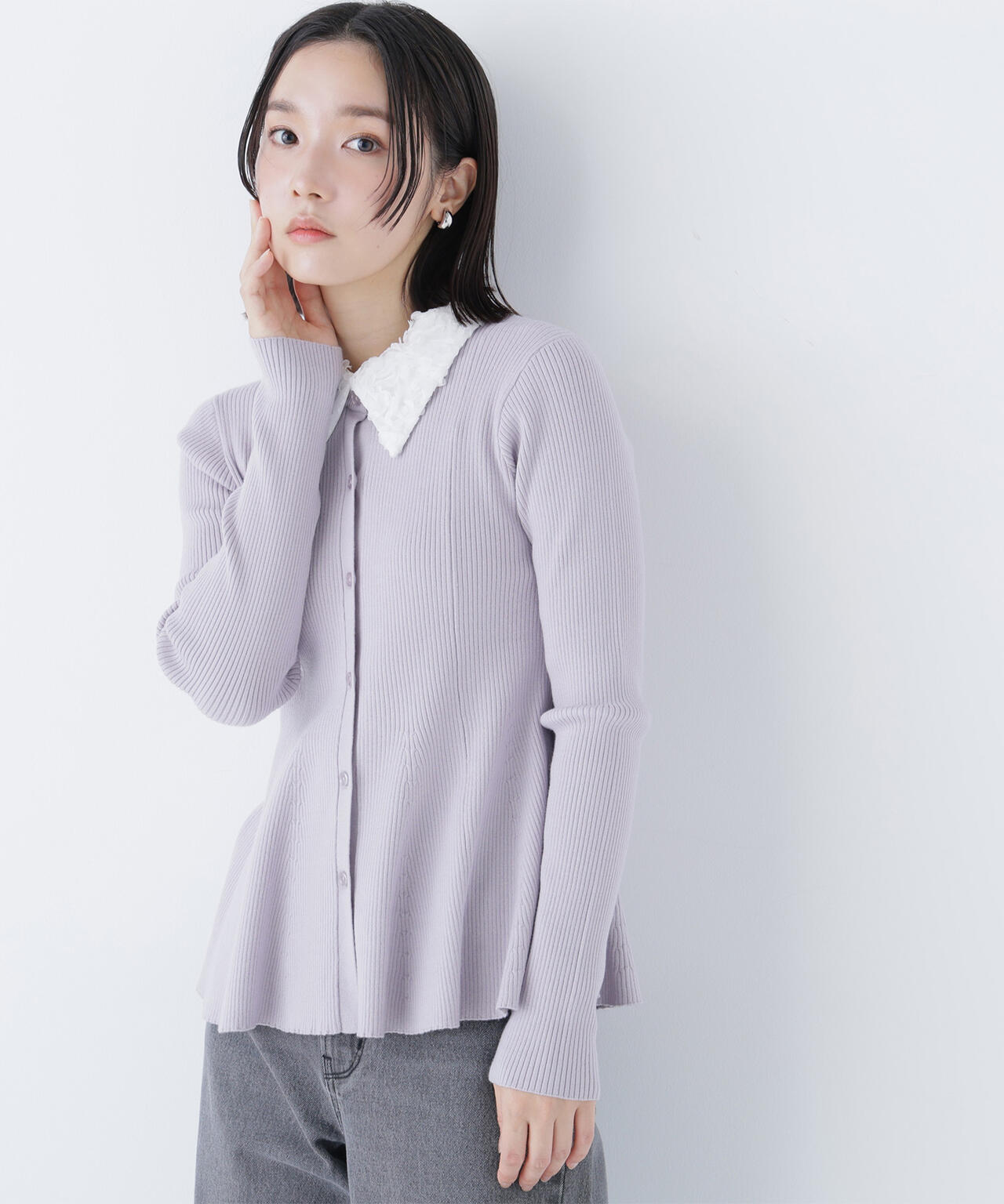 2wayカラーペプラムニット | NATURAL BEAUTY BASIC（ナチュラル