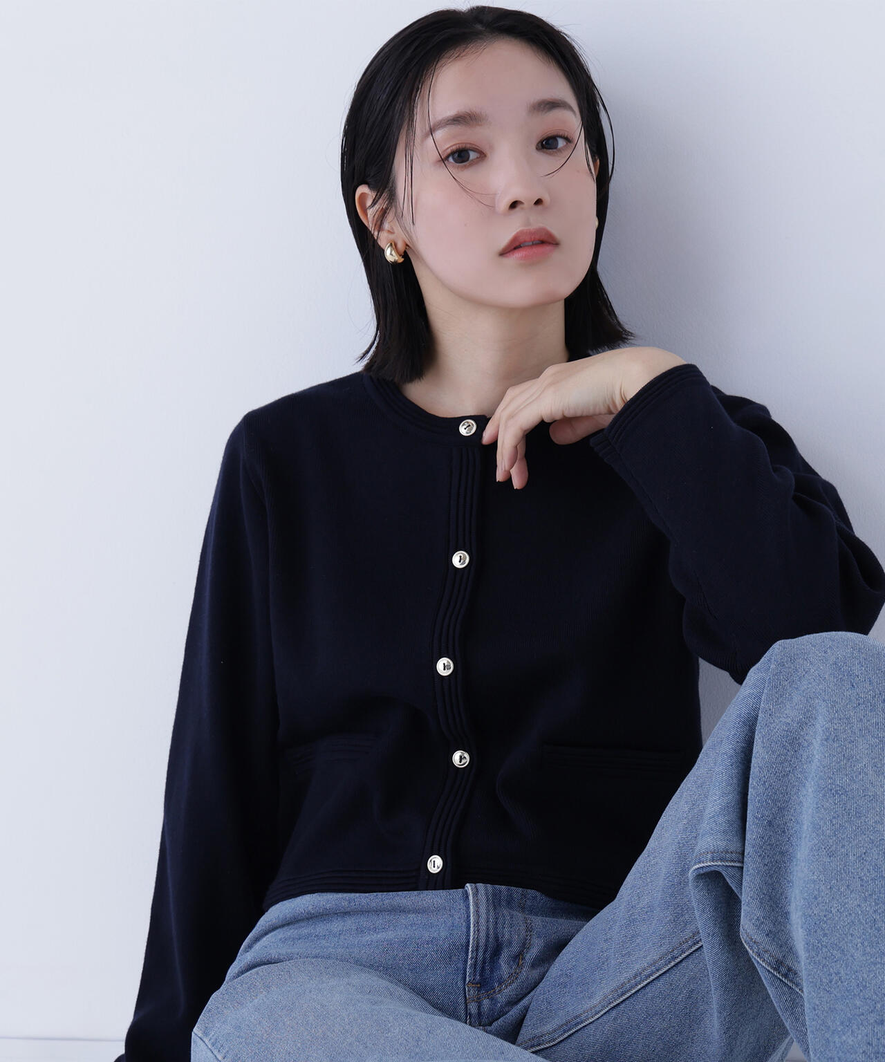 シルクブレンドカーディガン