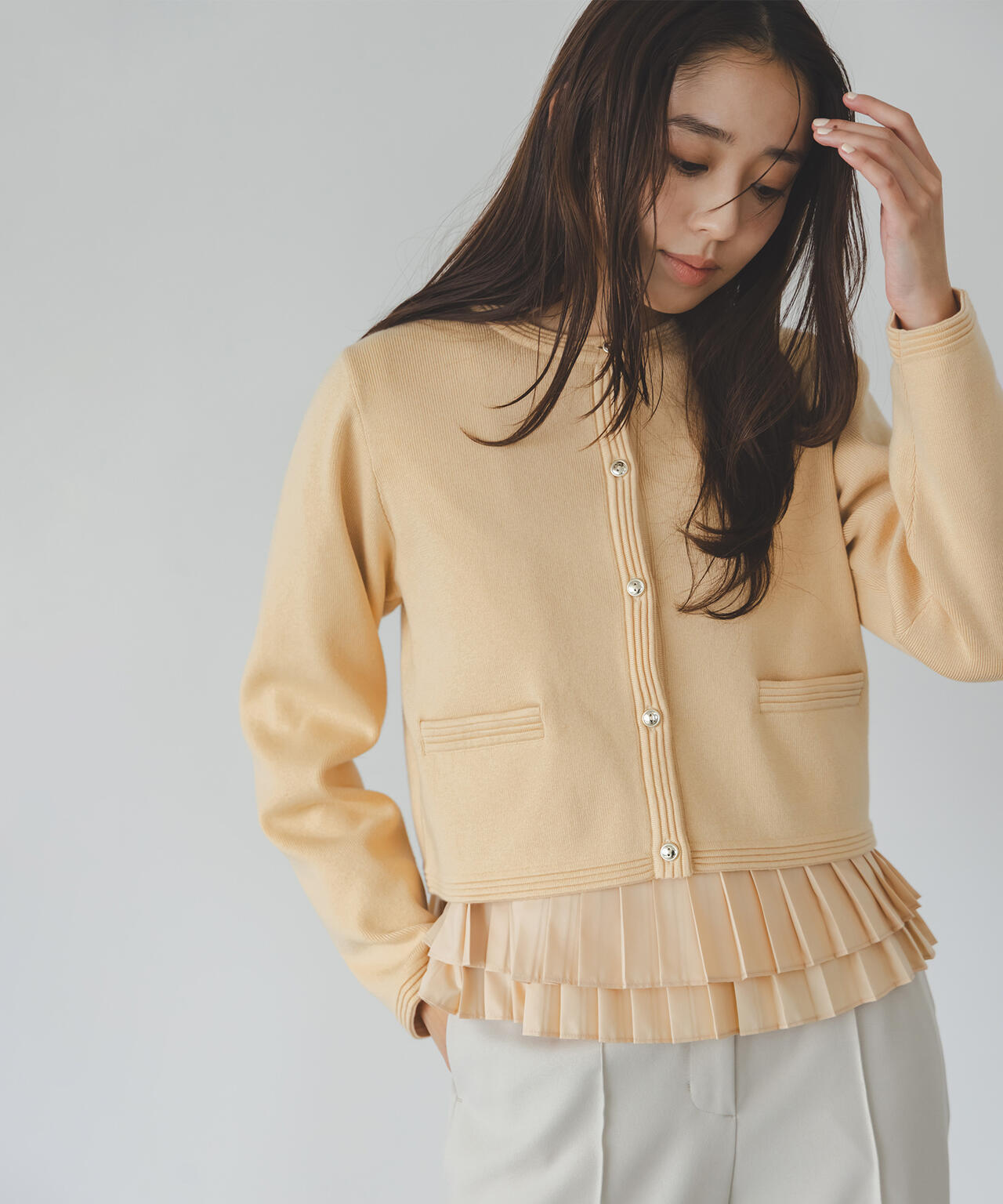 ナチュラルビューティーベーシック　シルクブレンドカーディガン Oggi掲載】シルクブレンドカーディガン半袖 | NATURAL BEAUTY BASIC