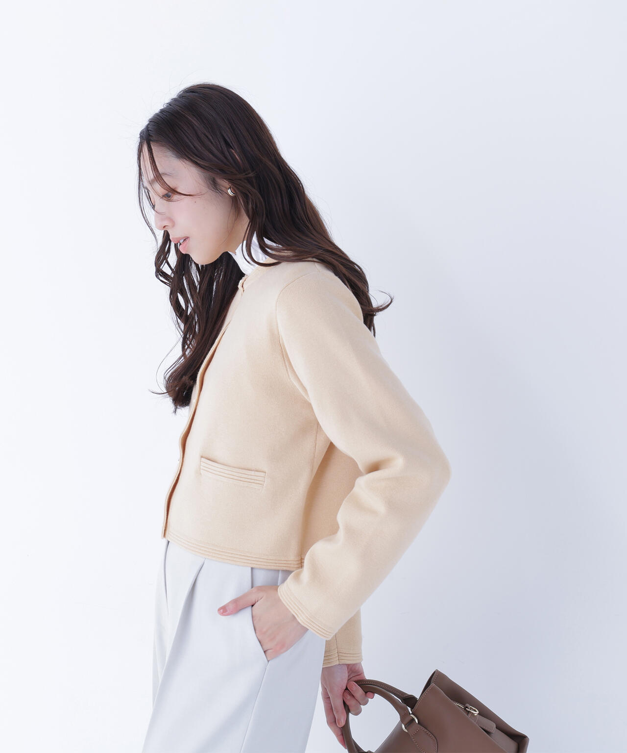 ナチュラルビューティーベーシック　シルクブレンドカーディガン Oggi掲載】シルクブレンドカーディガン半袖 | NATURAL BEAUTY BASIC