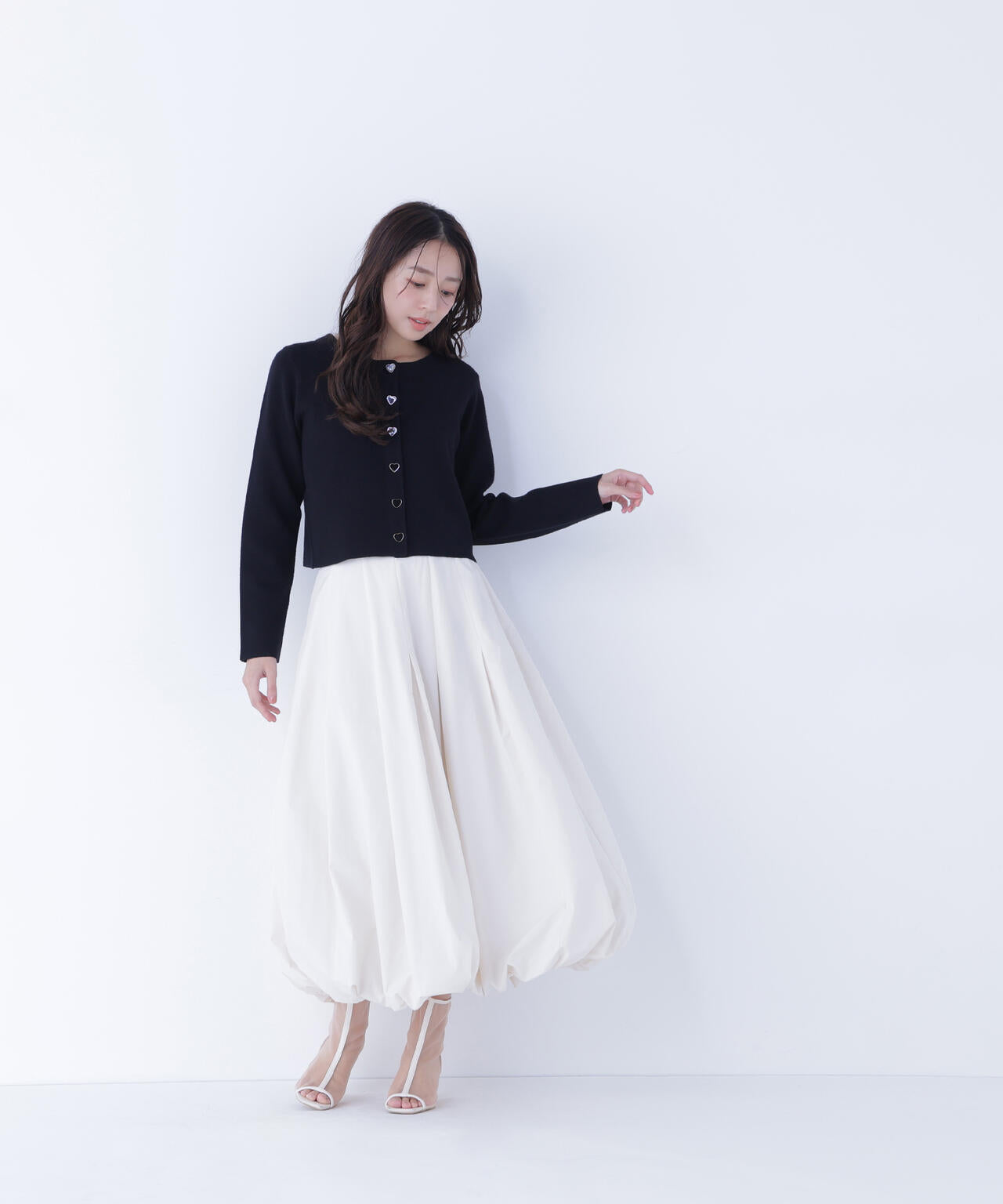 ハートボタンニットジャケット | NATURAL BEAUTY BASIC（ナチュラル