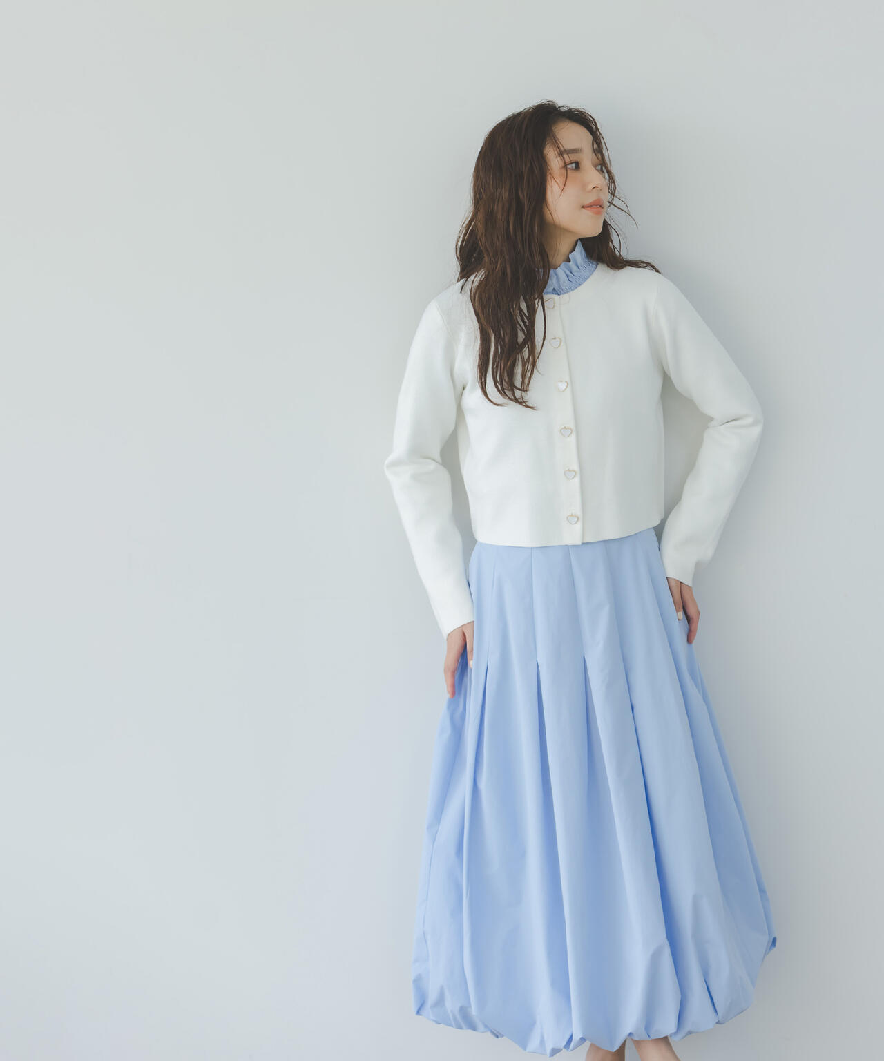 ハートボタンニットジャケット