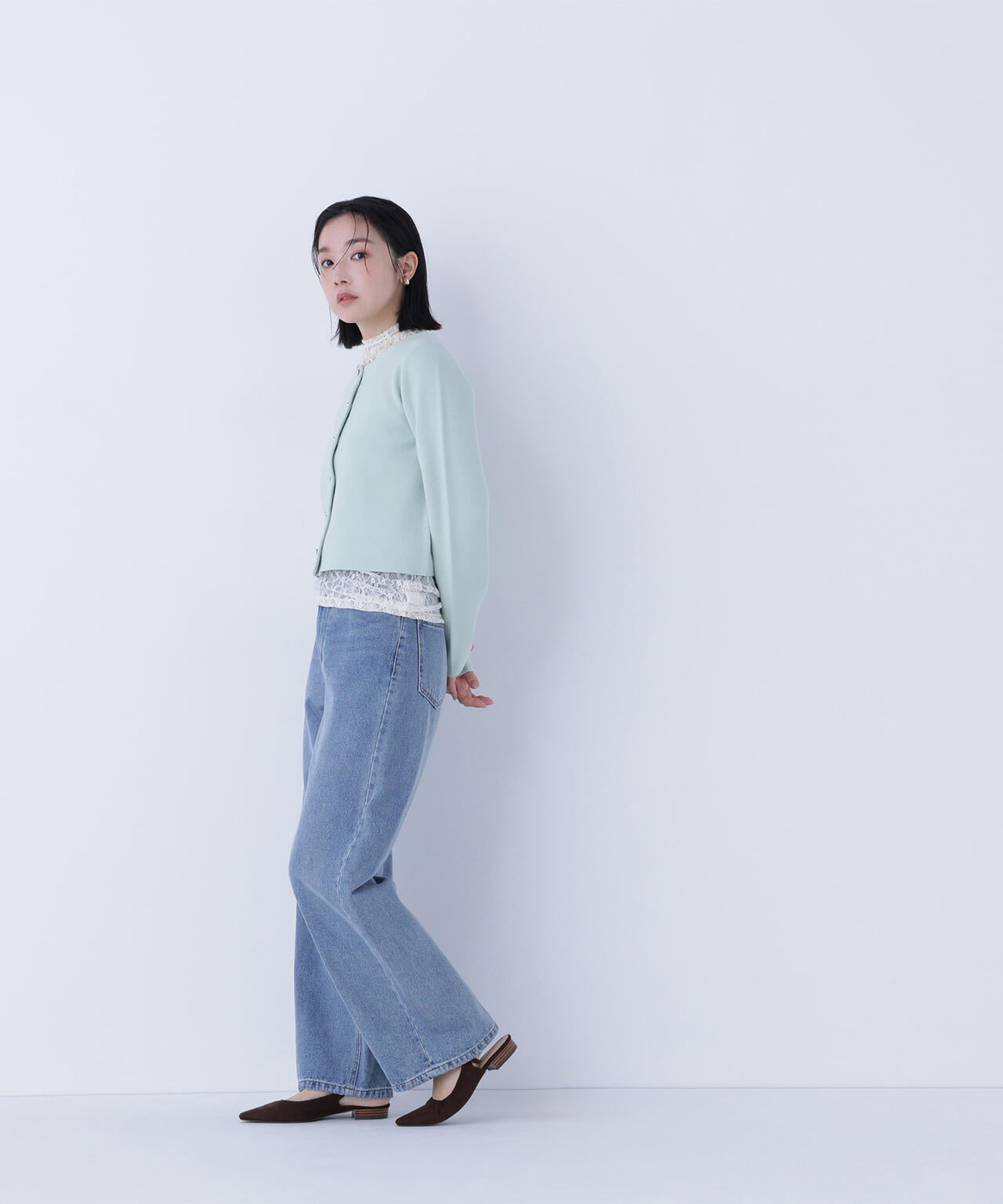 ハートボタンニットジャケット