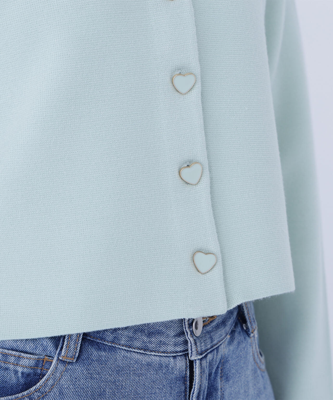 ハートボタンニットジャケット