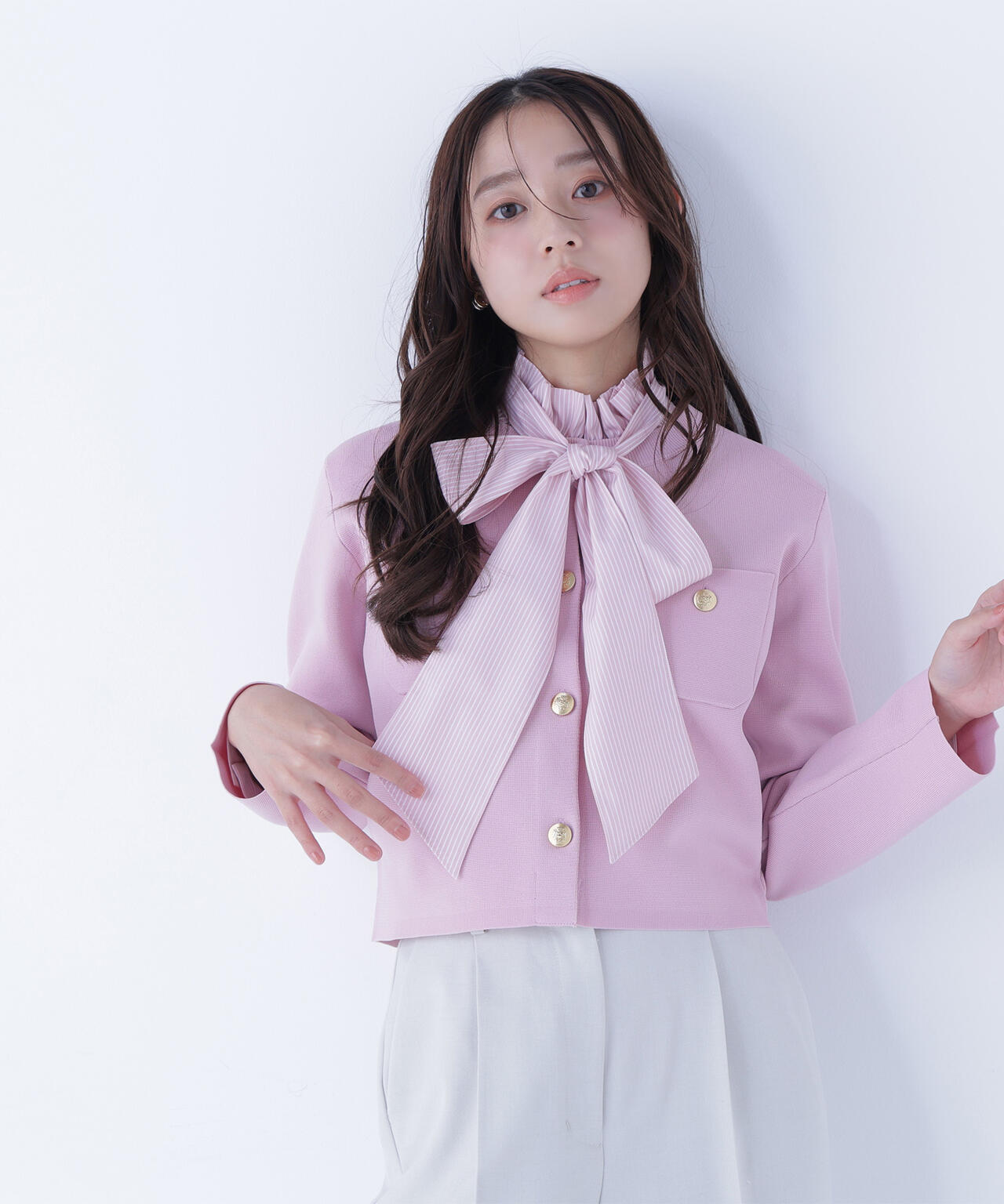 エンブレムボタンニットジャケット | NATURAL BEAUTY BASIC