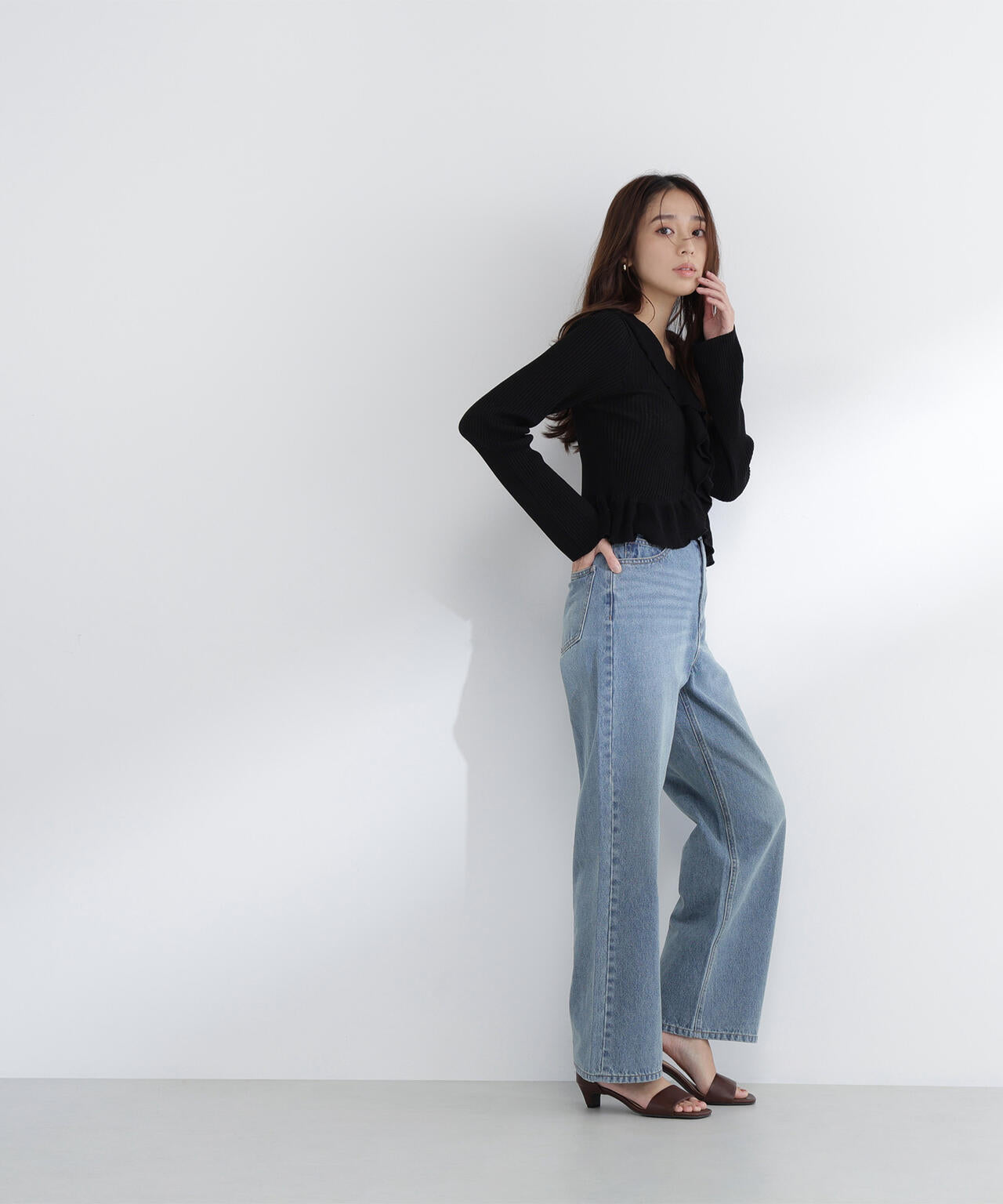 フリルトリムカーディガン | NATURAL BEAUTY BASIC（ナチュラル