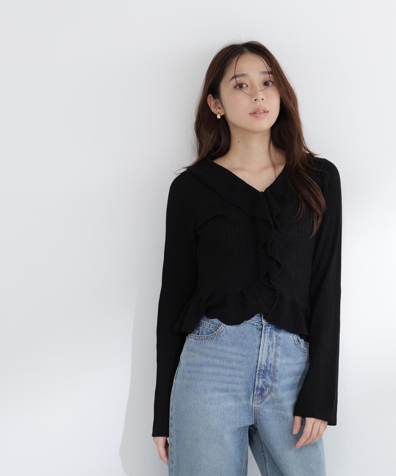 新品未開封　NATURAL BEAUTY BASIC フリルトリムカーディガン フリルトリムカーディガン | NATURAL BEAUTY BASIC（ナチュラル