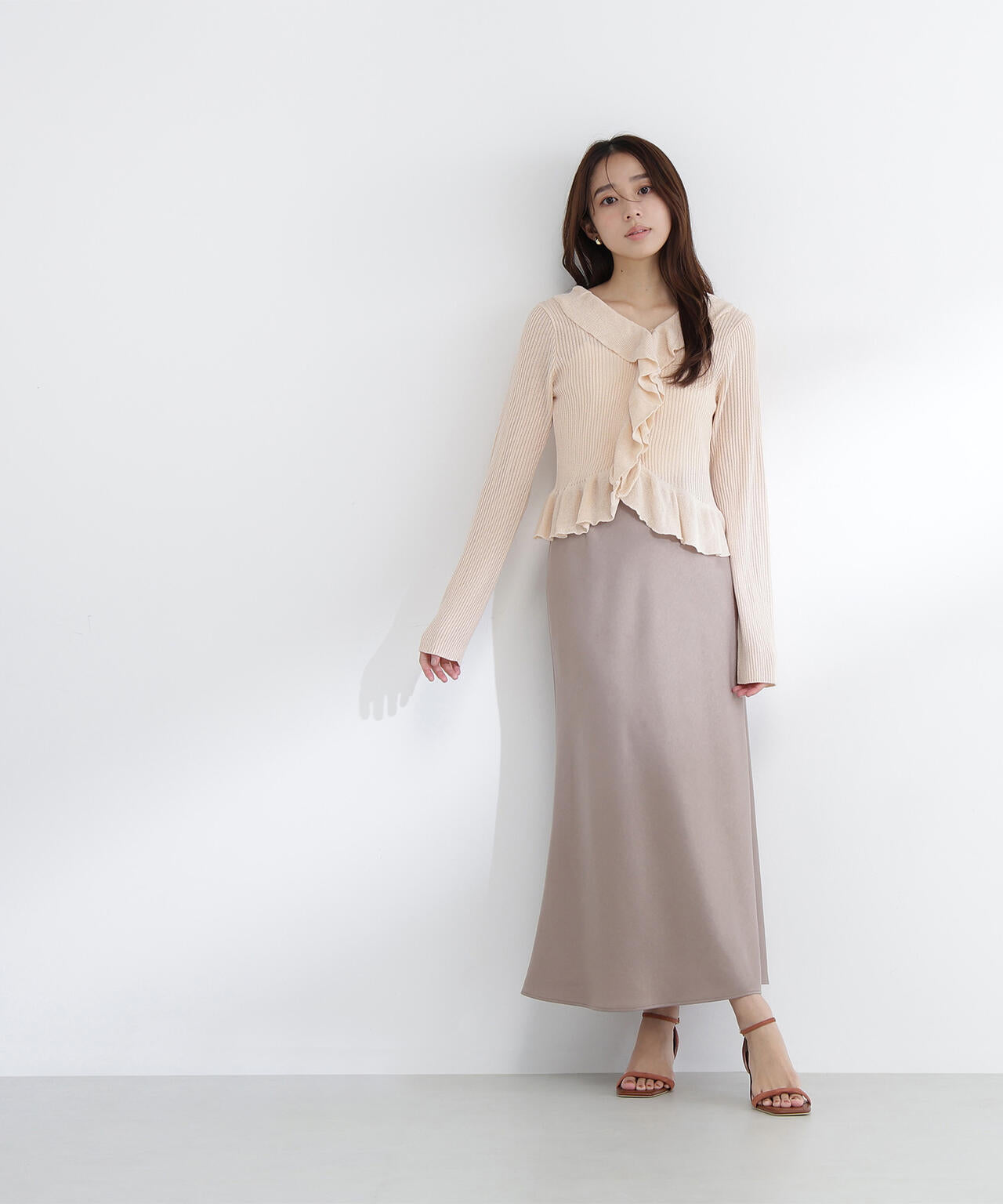 フリルトリムカーディガン | NATURAL BEAUTY BASIC（ナチュラル