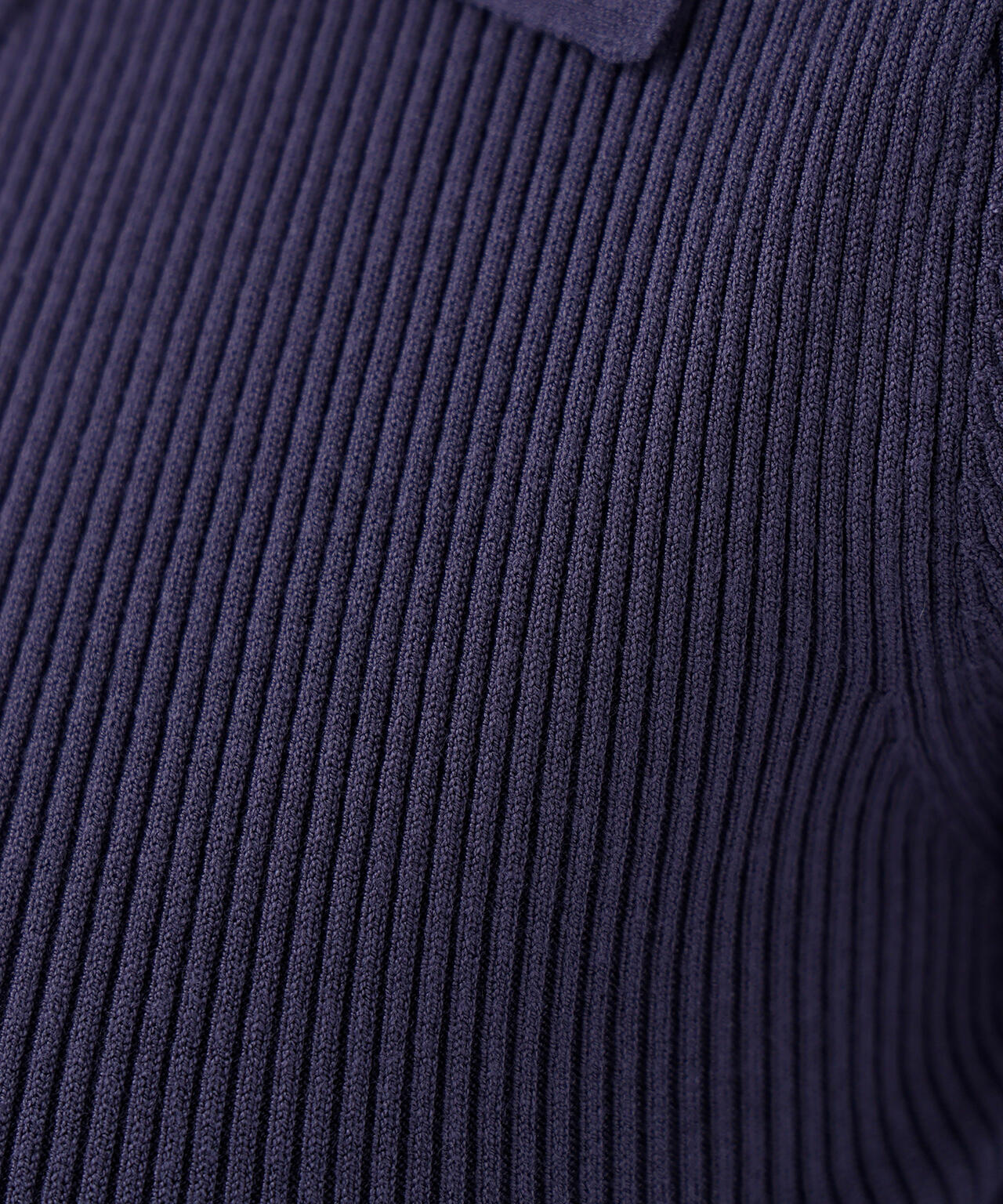 【WEB限定カラー：オレンジ】襟付Vネックリブニット