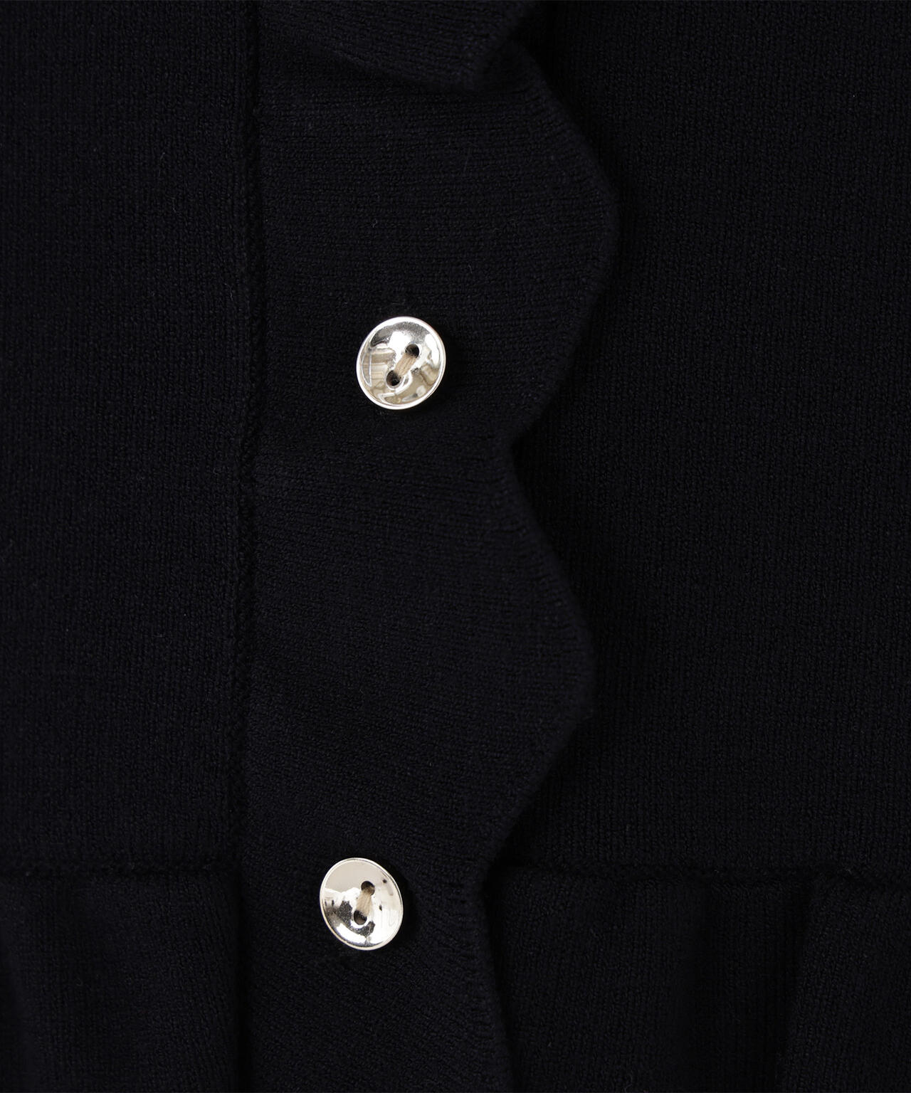 メタルボタンフリルカーディガン