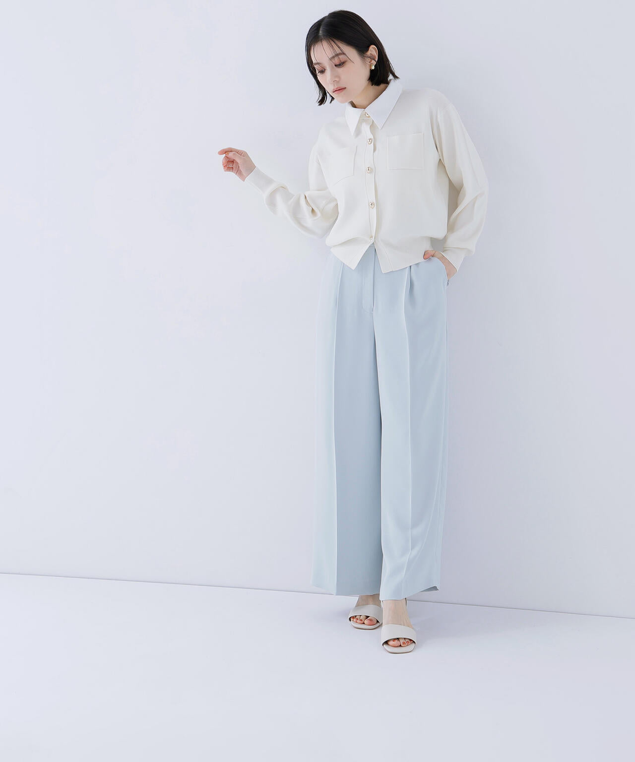 2wayカラーニットカーディガン