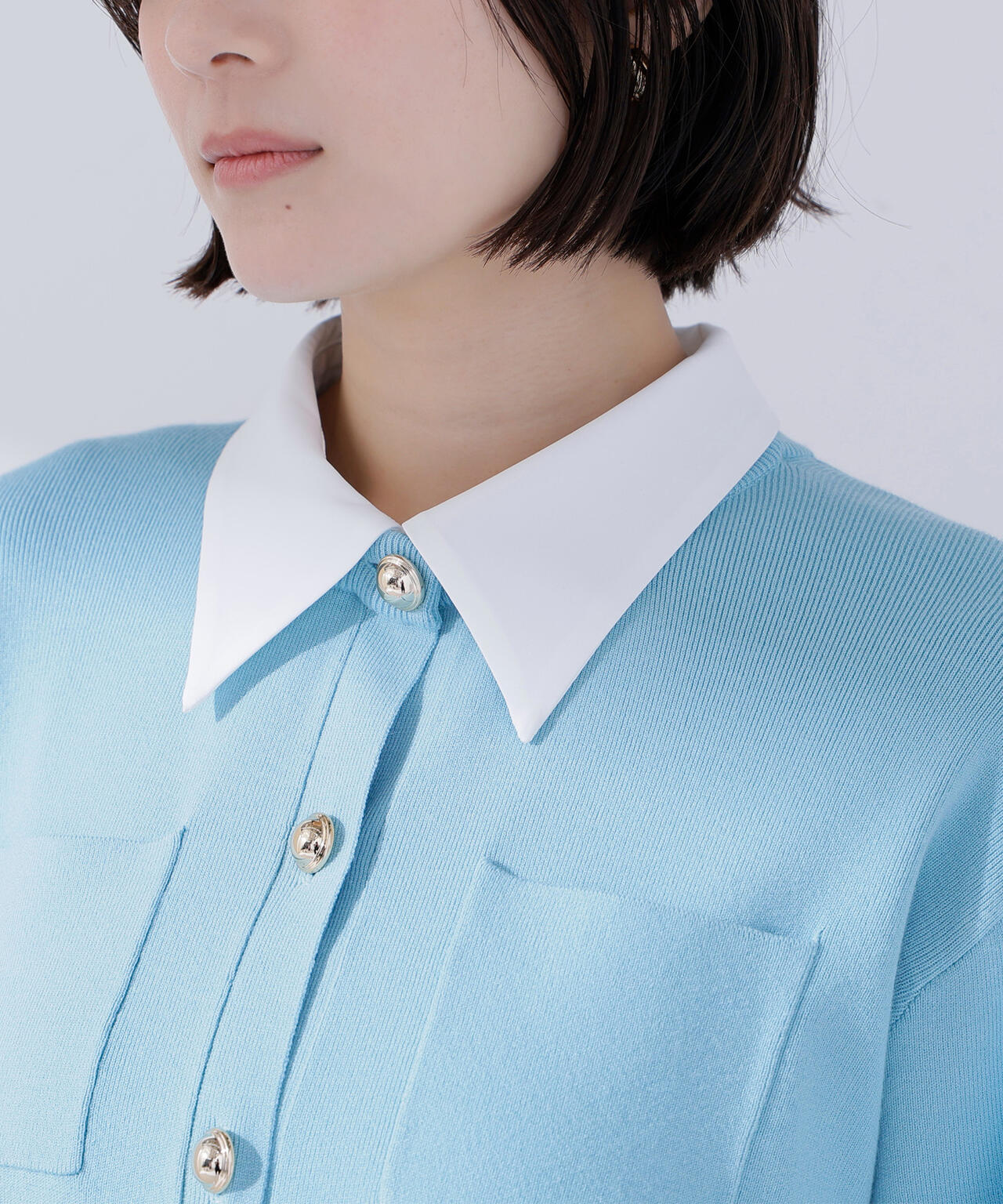 2wayカラーニットカーディガン