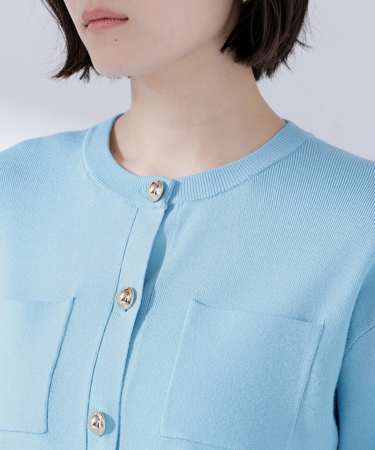 2wayカラーニットカーディガン