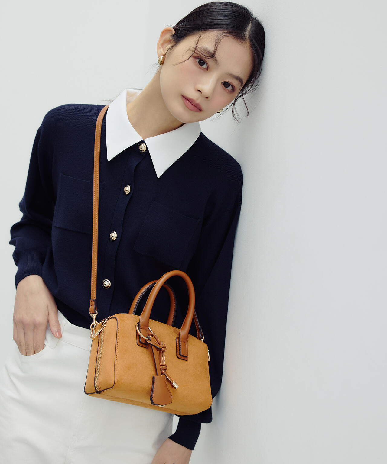 一部店舗・mix.tokyo 限定カラー：ピンク】2wayカラーニット